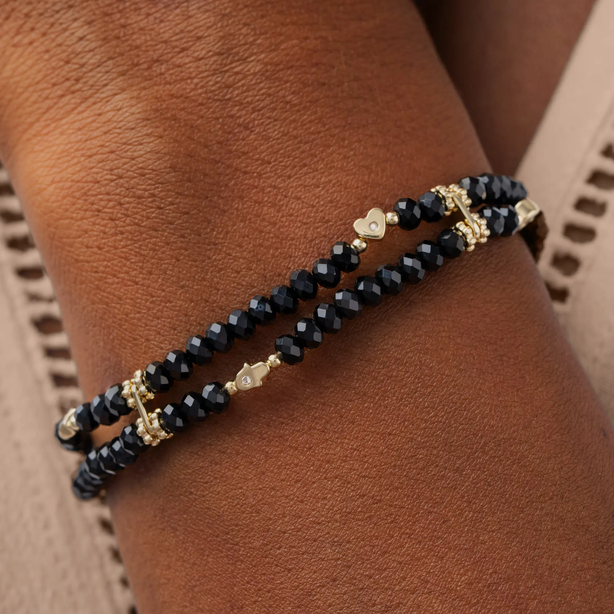 Harmony Within Multi-Charm Onyx Bracelet - Image 2
