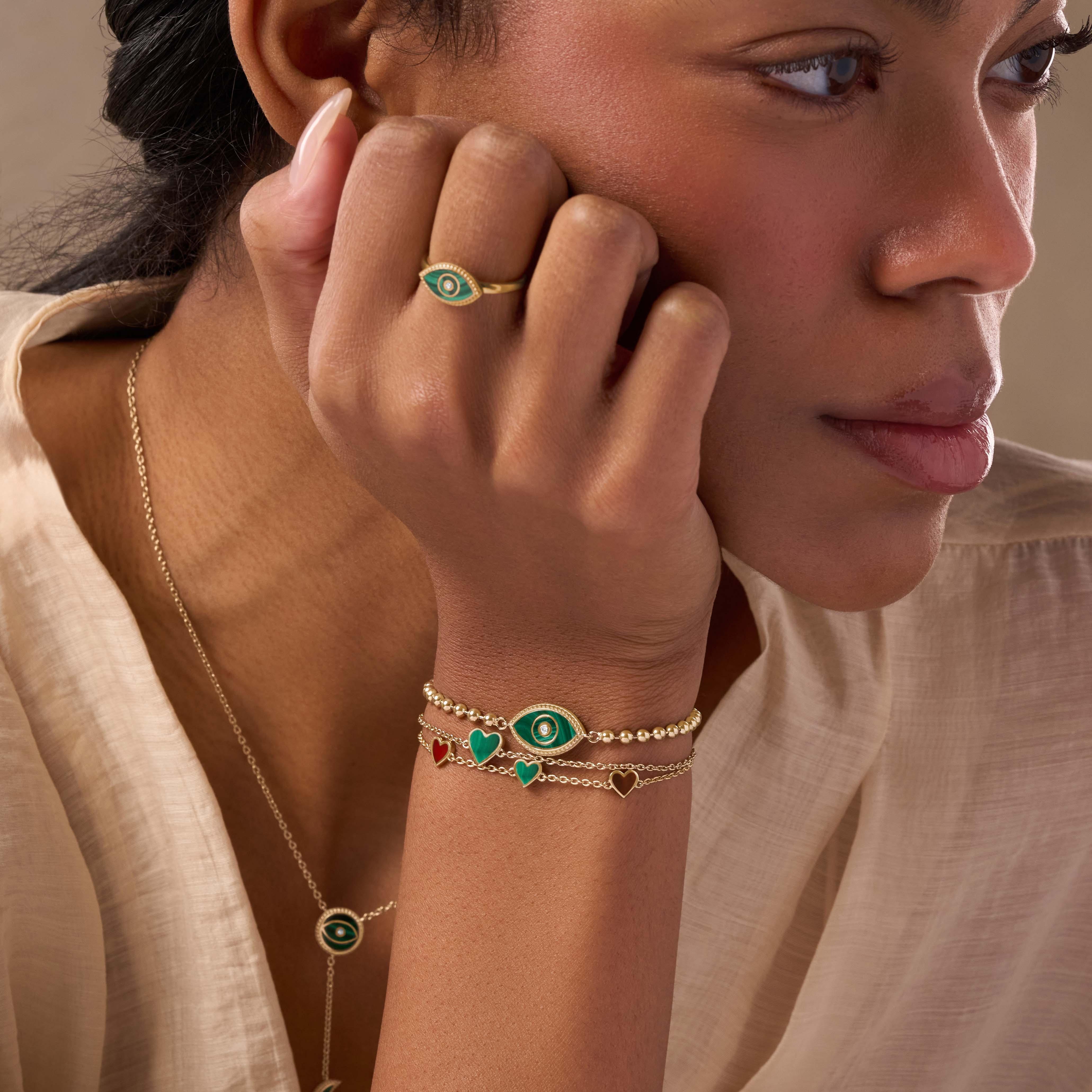 Heart’s Desire Multi-Stone Heart Bracelet - Image 2