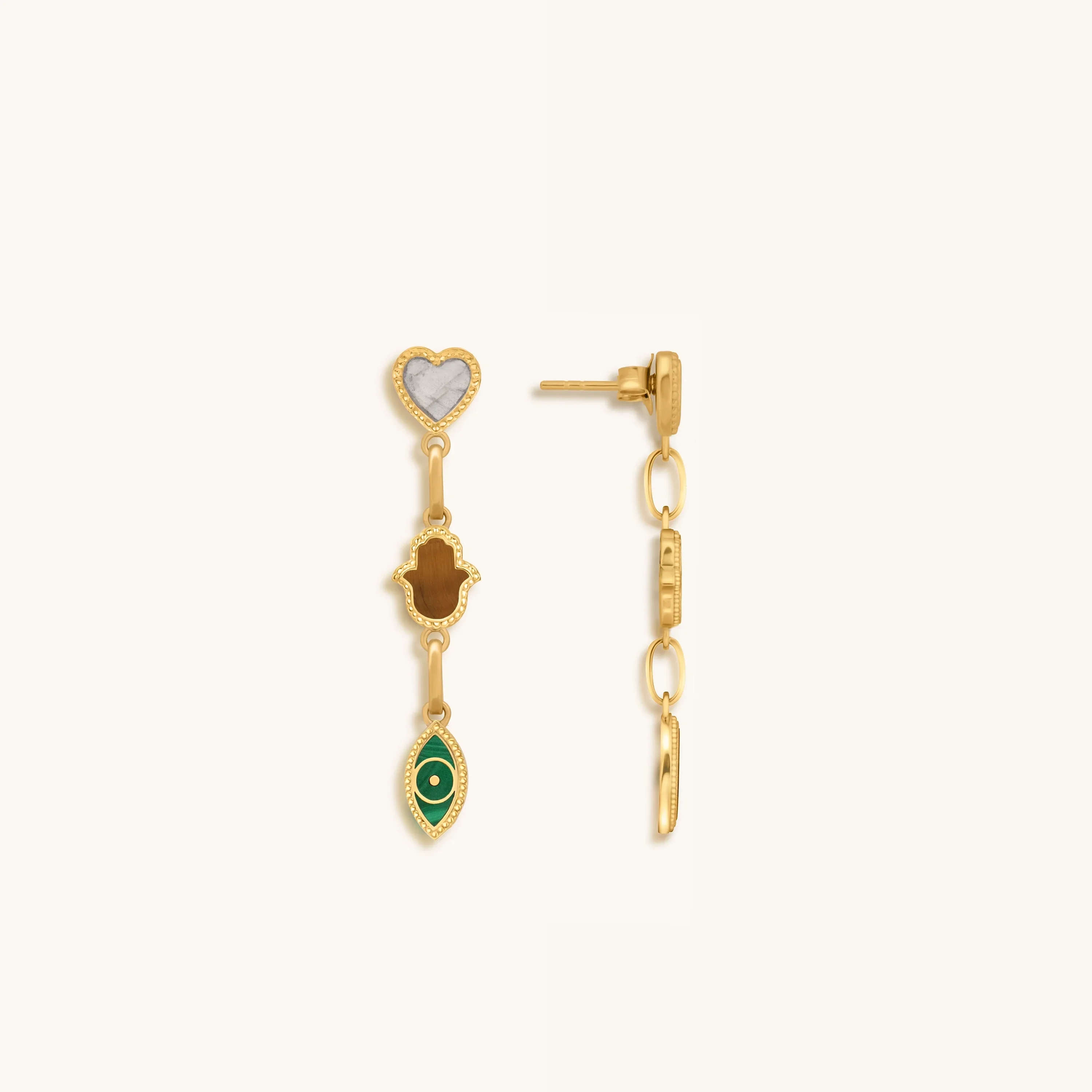Heart’s Desire Multi-Symbol & Multi-Stone Earrings - Image 6