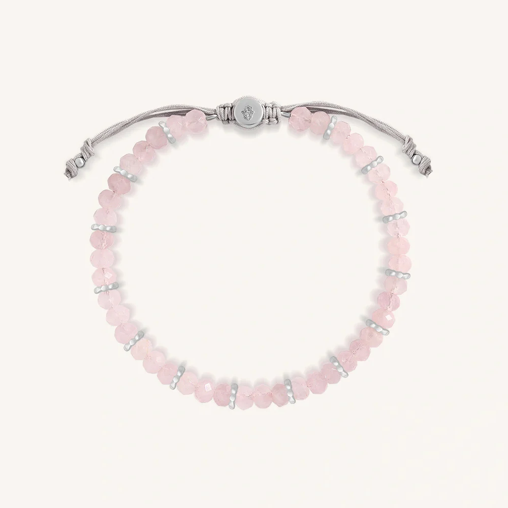 Heart’s Embrace Rose Quartz Drawstring Bracelet