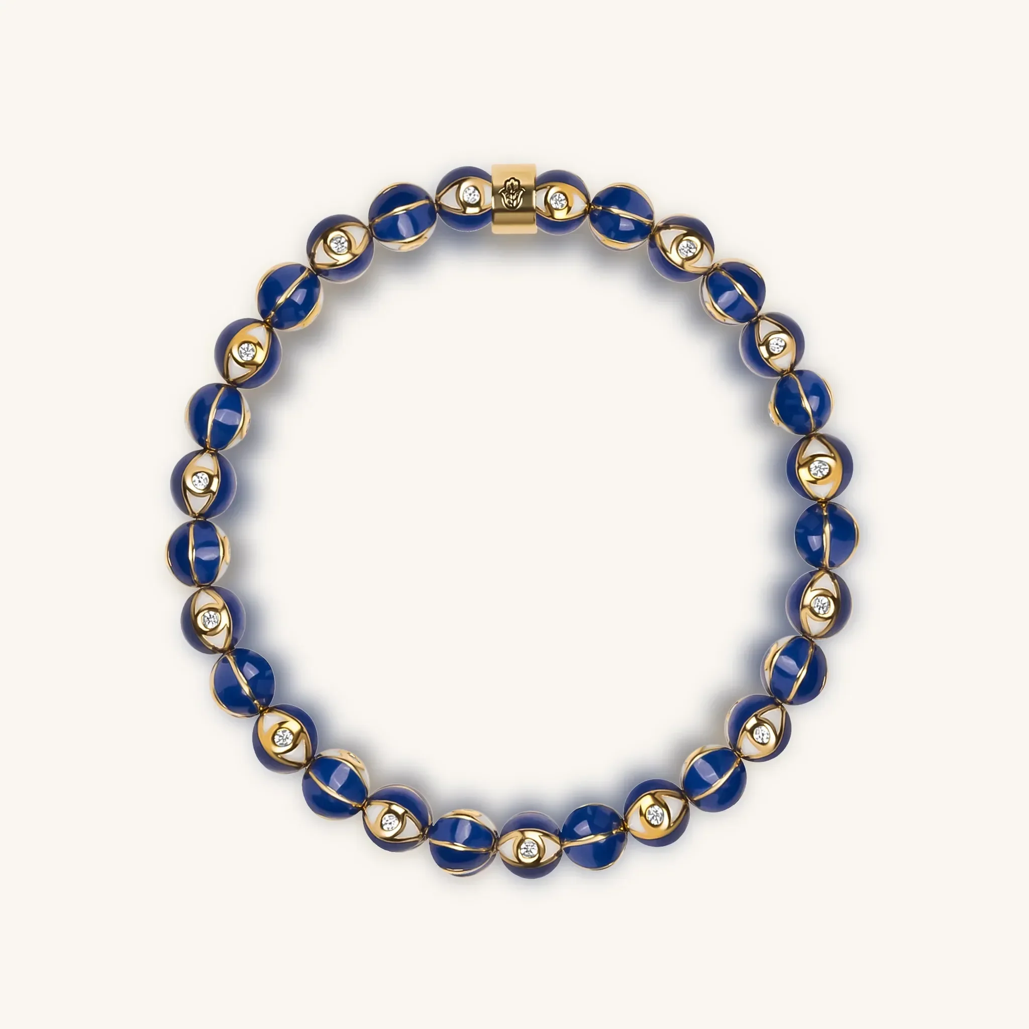 Heavenly Spirit - Navy Enamel Evil Eye Charm Bracelet