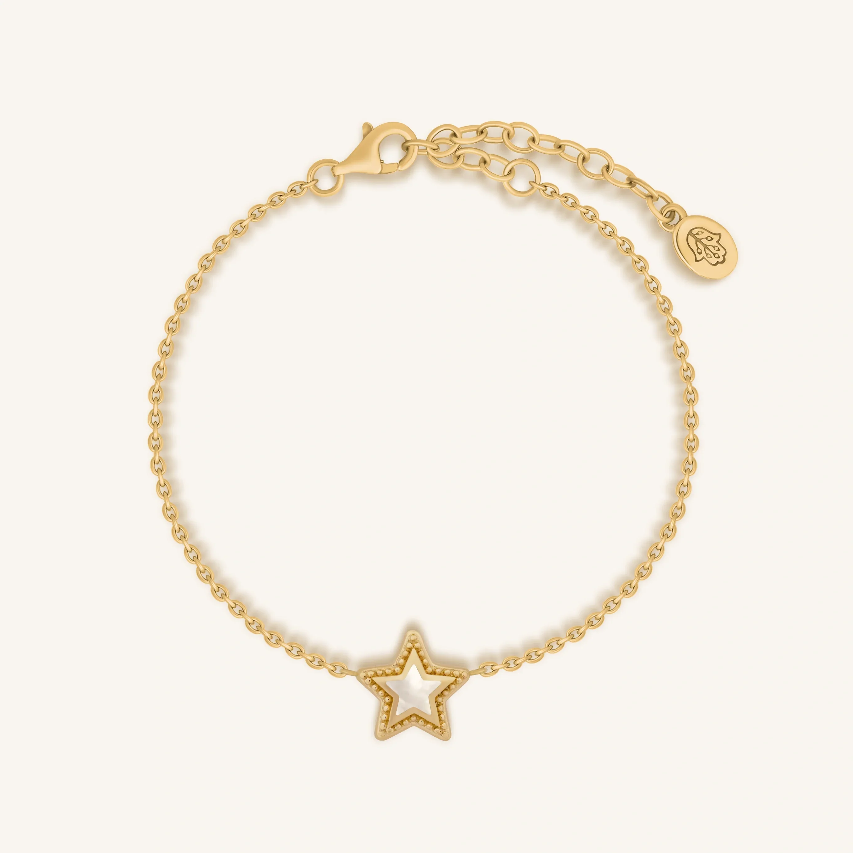 Illuminated Journey Rainbow Moonstone Star Gold Bracelet