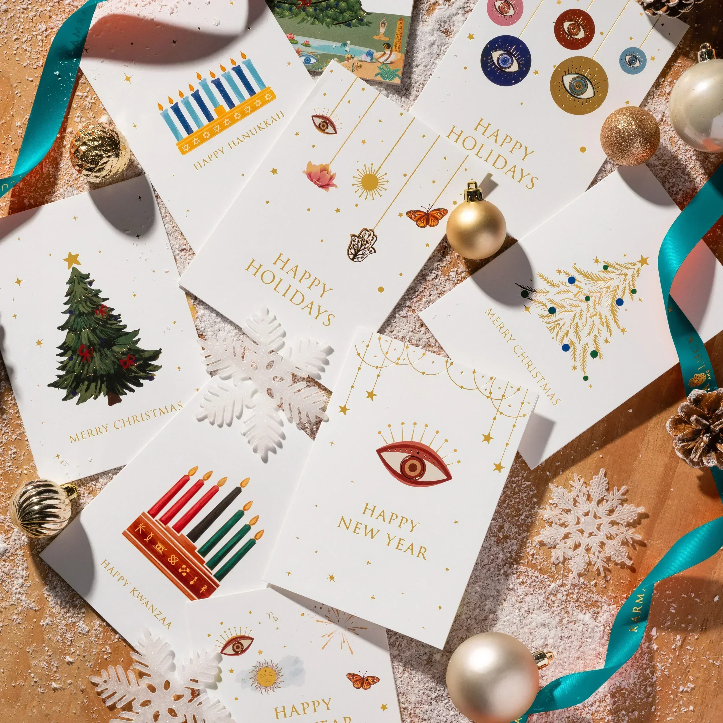 Illuminated Joy Hanukkah Greeting Card - Image 2