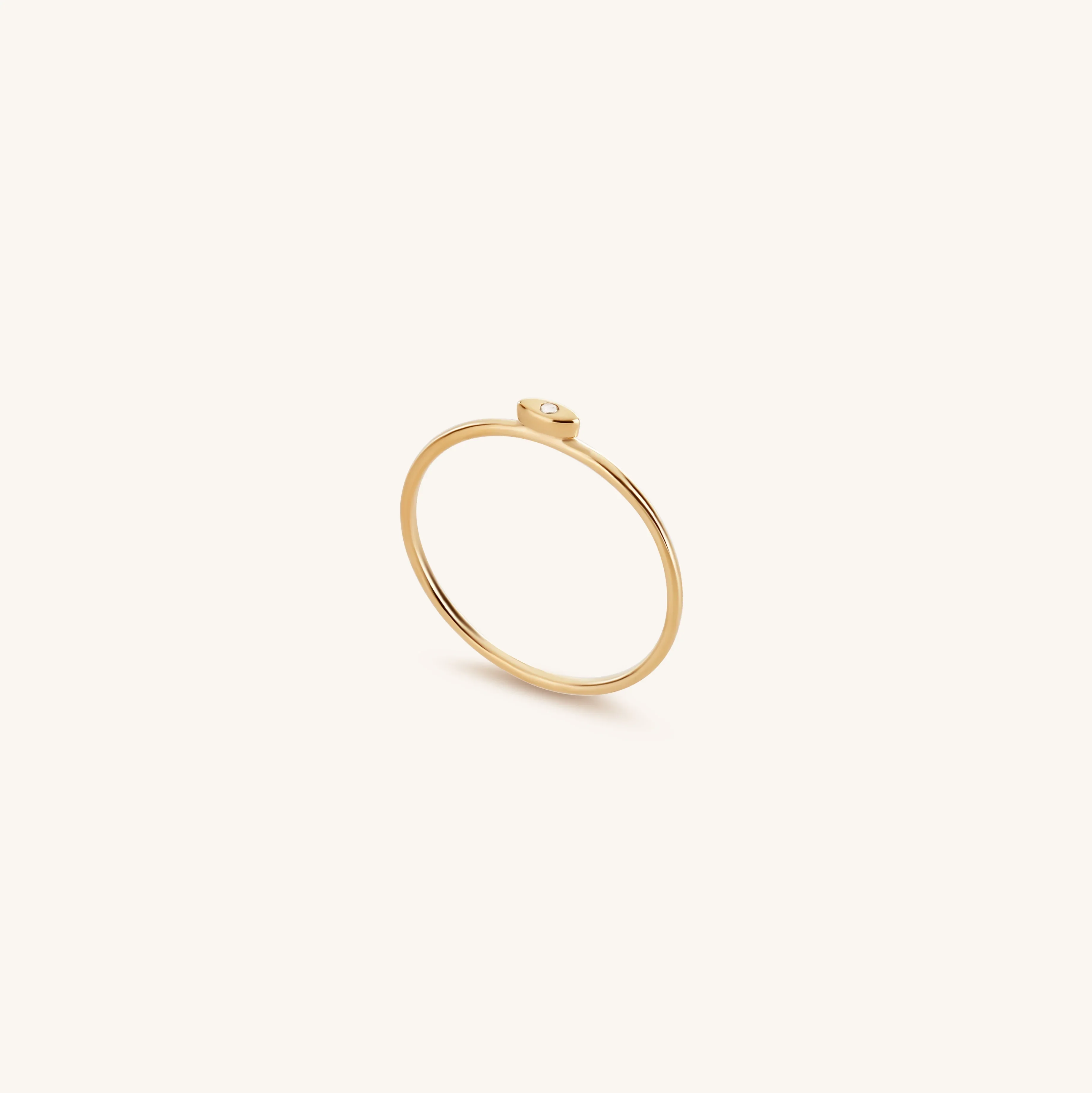 Infinite Courage Diamond Evil Eye 14K Gold Ring