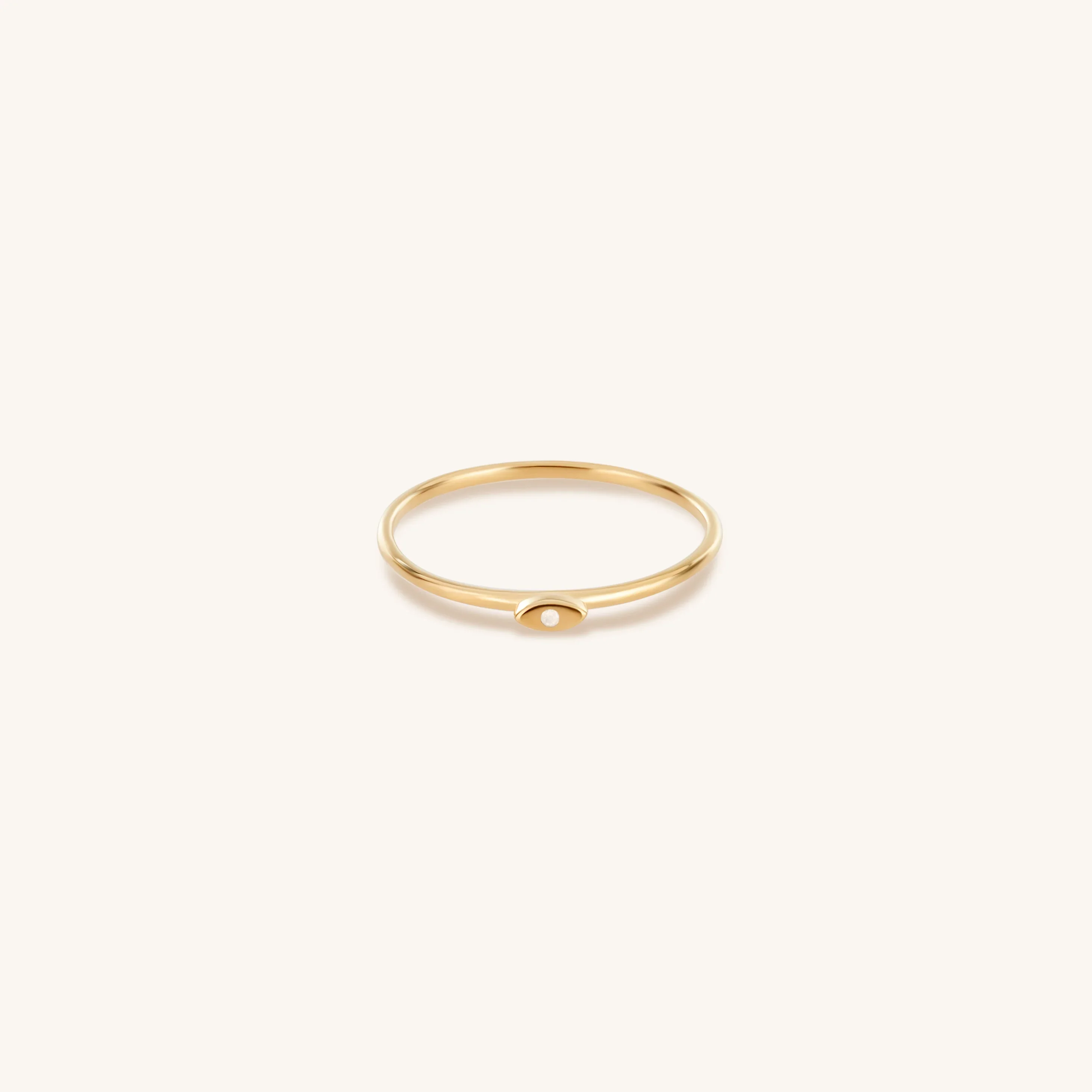 Infinite Courage Diamond Evil Eye 14K Gold Ring - Image 3