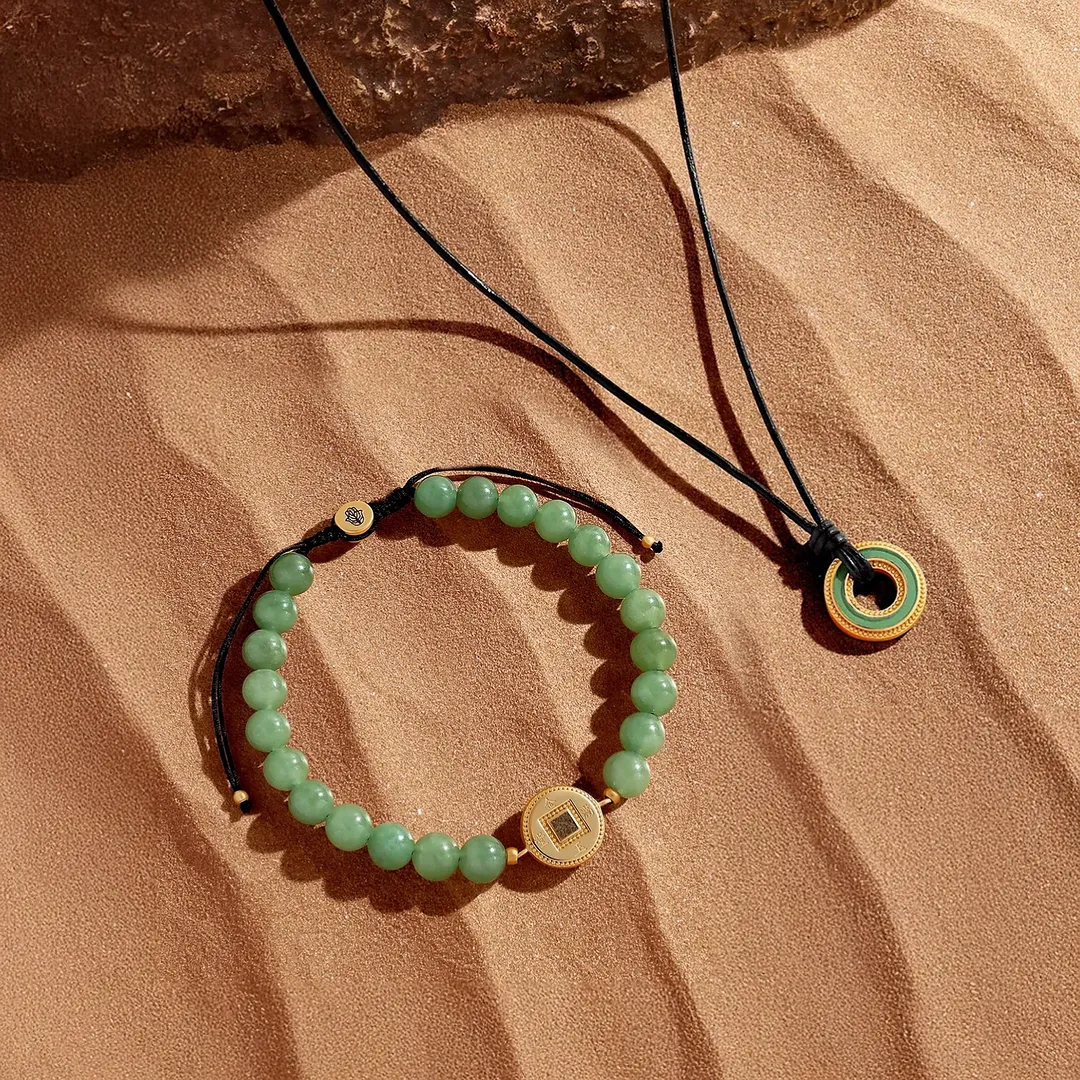 Infinite Fortune Jade Circle & Coin Set - Image 2