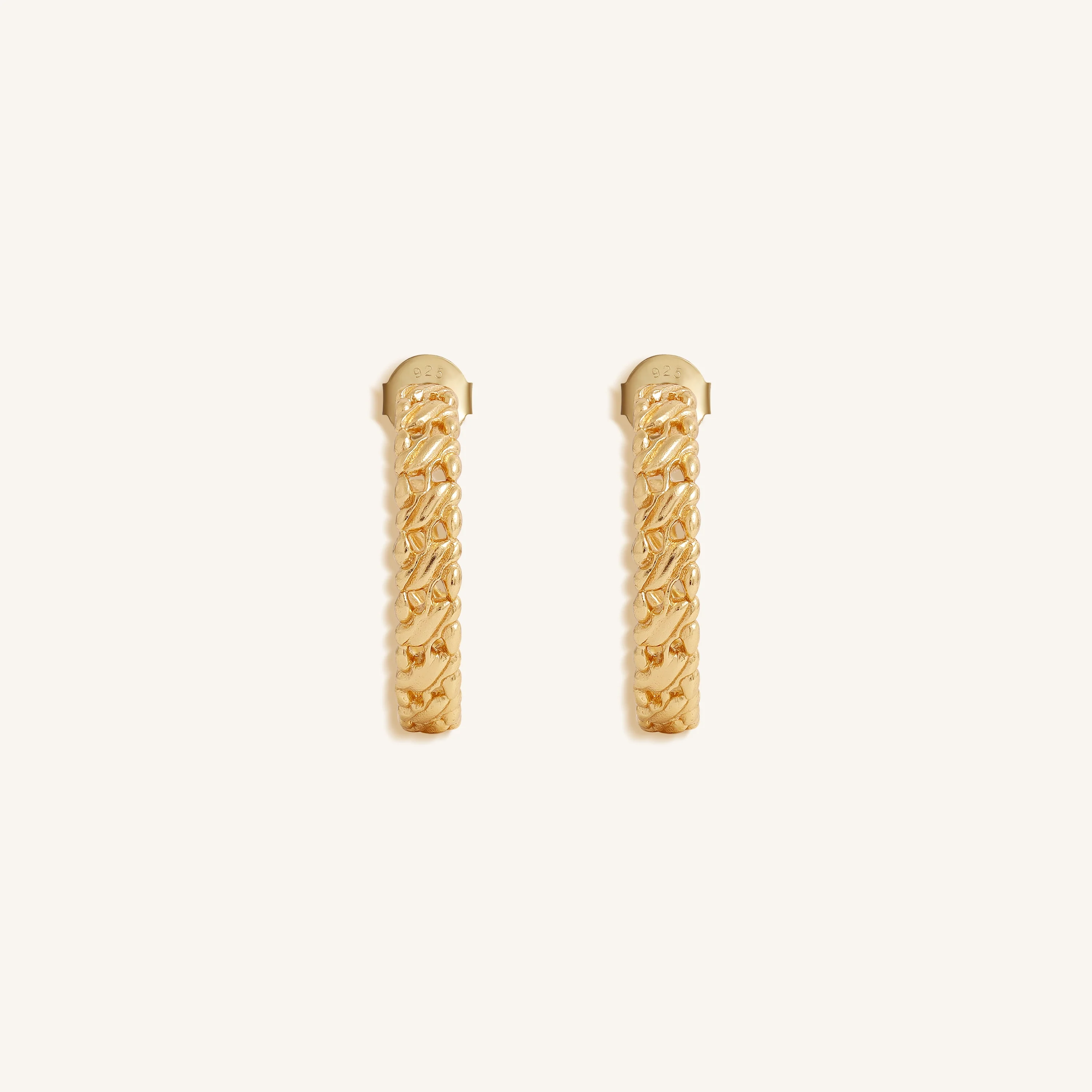 Infinite Golden Flow Hoop Earrings