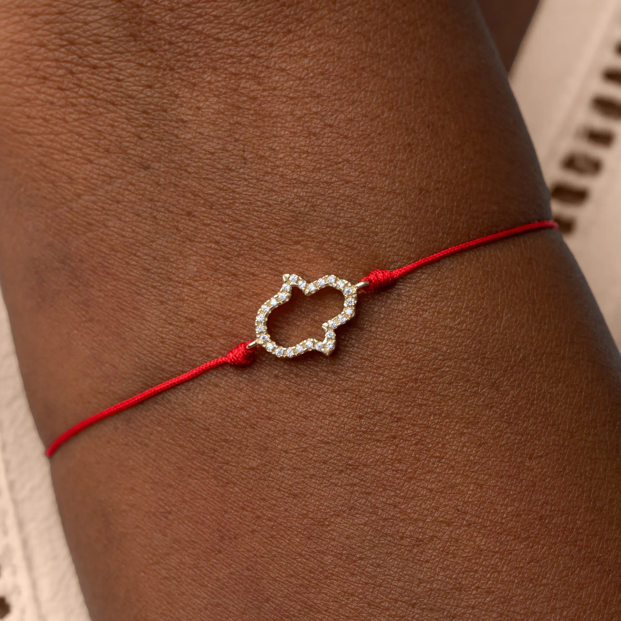 Infinite Guidance Hamsa Red String Bracelet - Image 2
