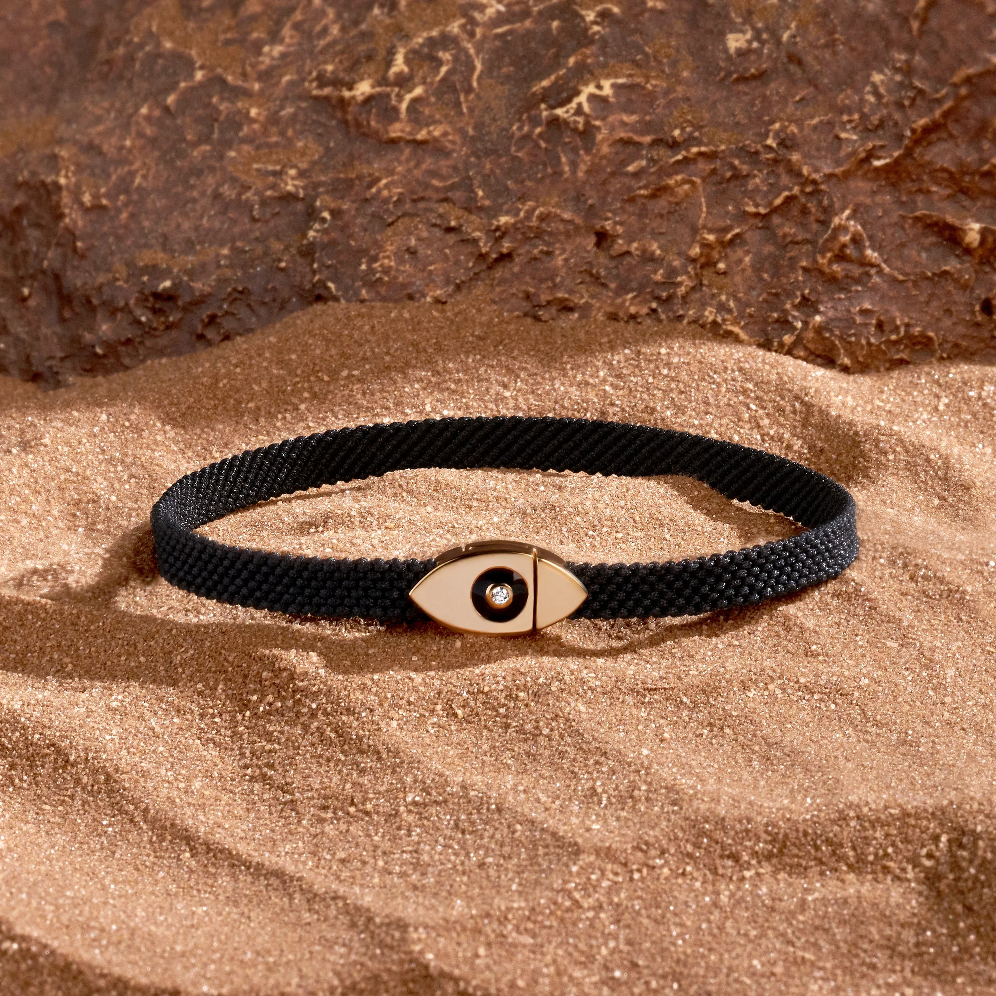 Infinite Success Men’s Evil Eye Black String Bracelet