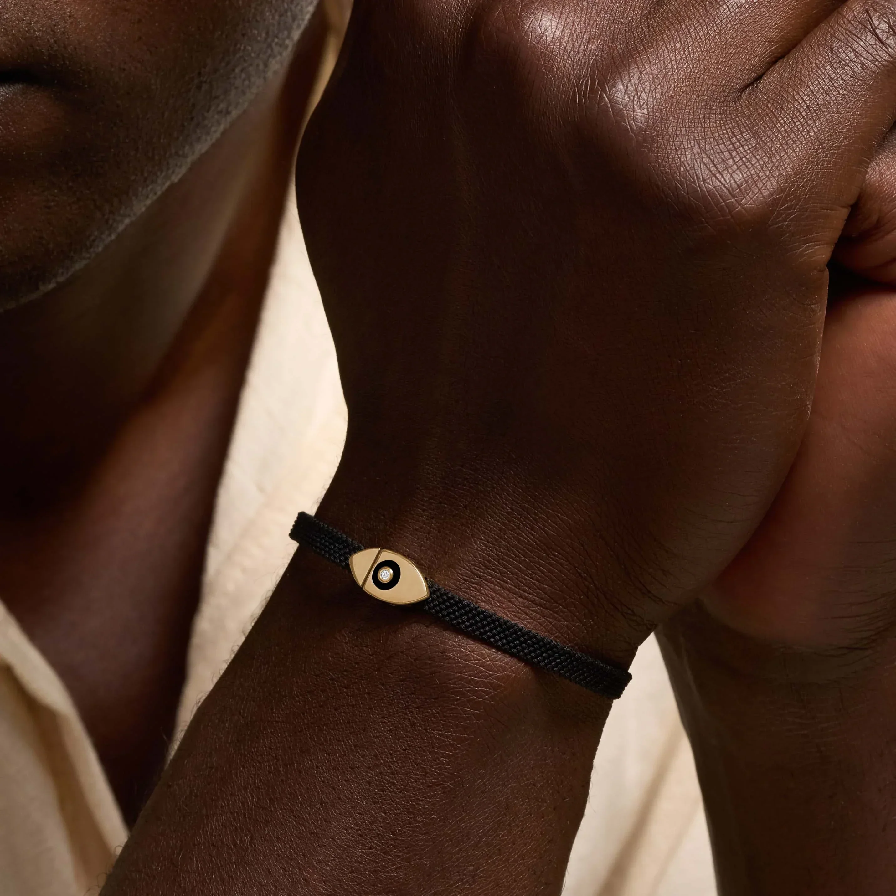 Infinite Success Men’s Evil Eye Black String Bracelet - Image 2