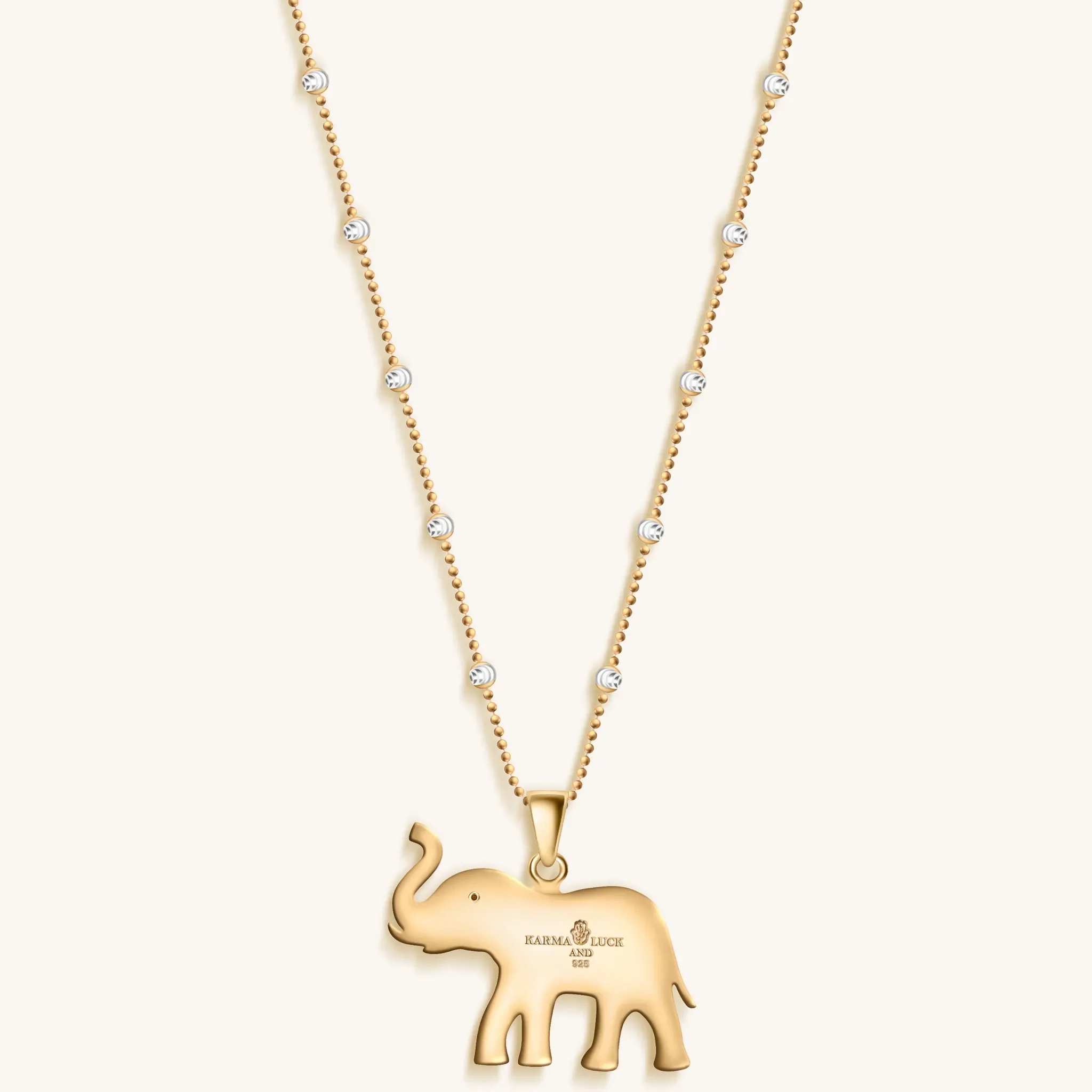 Infinite Wisdom - Gold Plated Elephant Pendant Necklace - Image 4