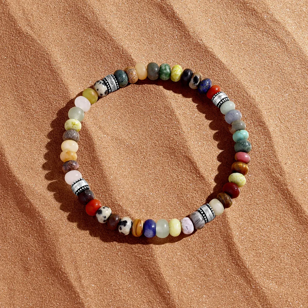 Inner Compass Mixed Agate & Jasper Bracelet