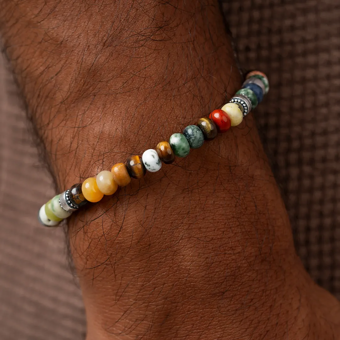 Inner Compass Mixed Agate & Jasper Bracelet - Image 2