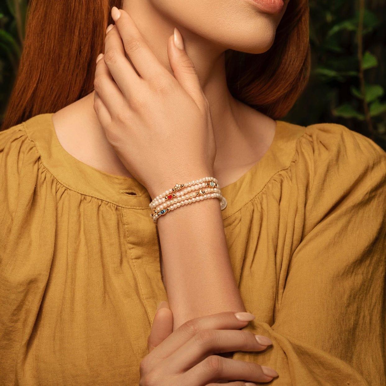 Inner Glow - Pearl Enamel Multi Symbol Bracelet - Image 2