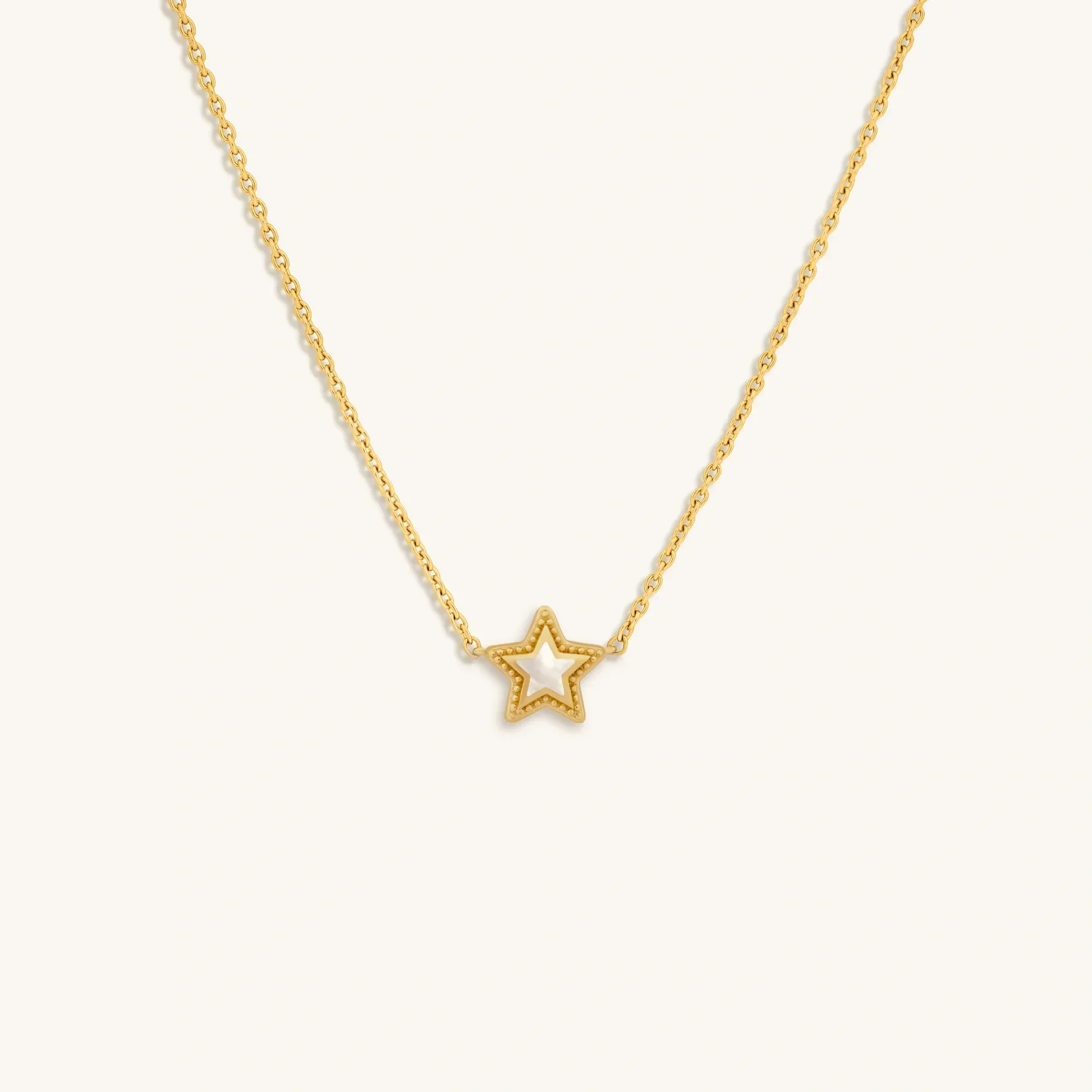 Inner Strength Rainbow Moonstone & Pearl Star Gold Necklace