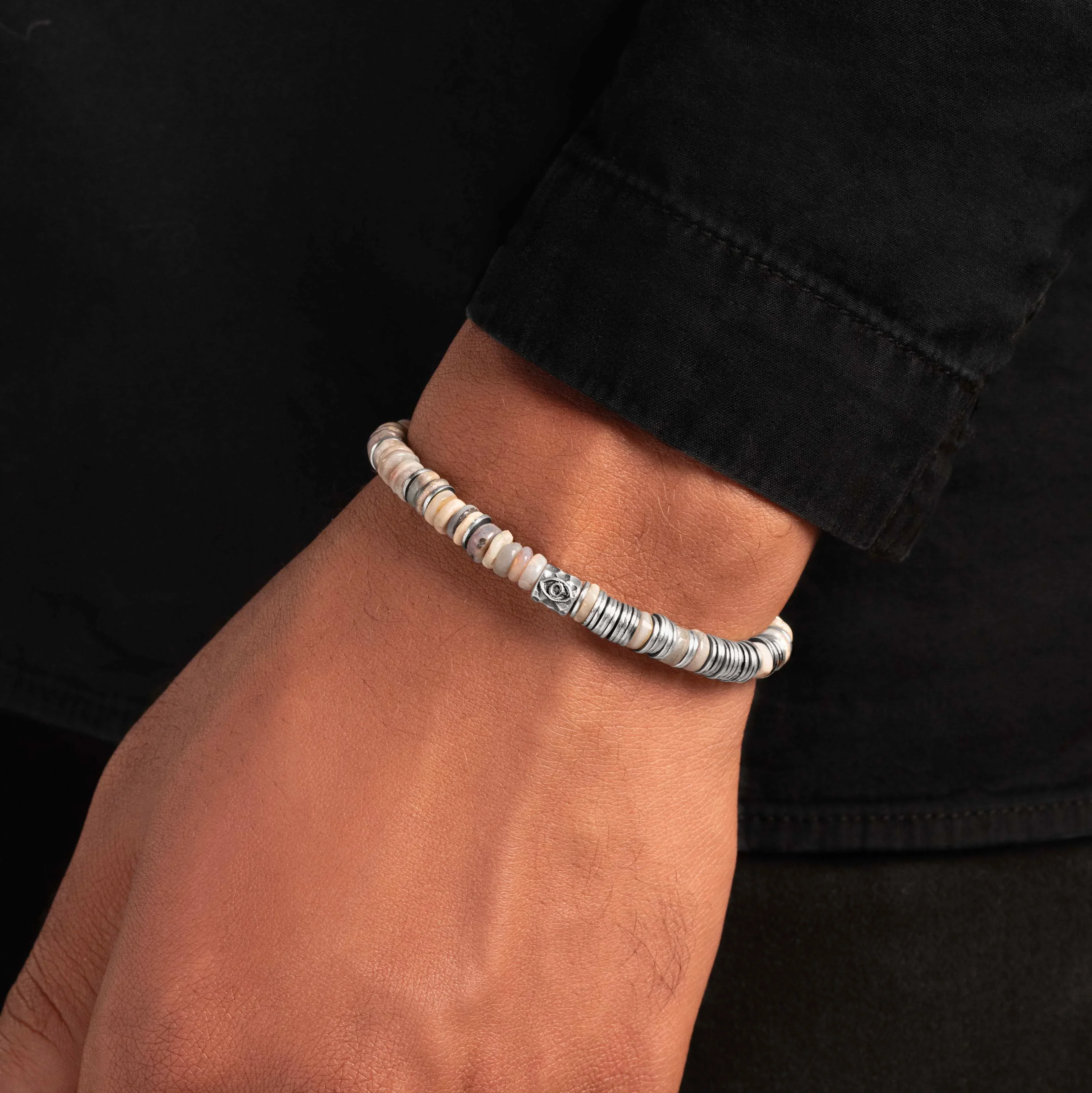 Inspired Creativity - Opal Evil Eye Heishi Bracelet - Image 2