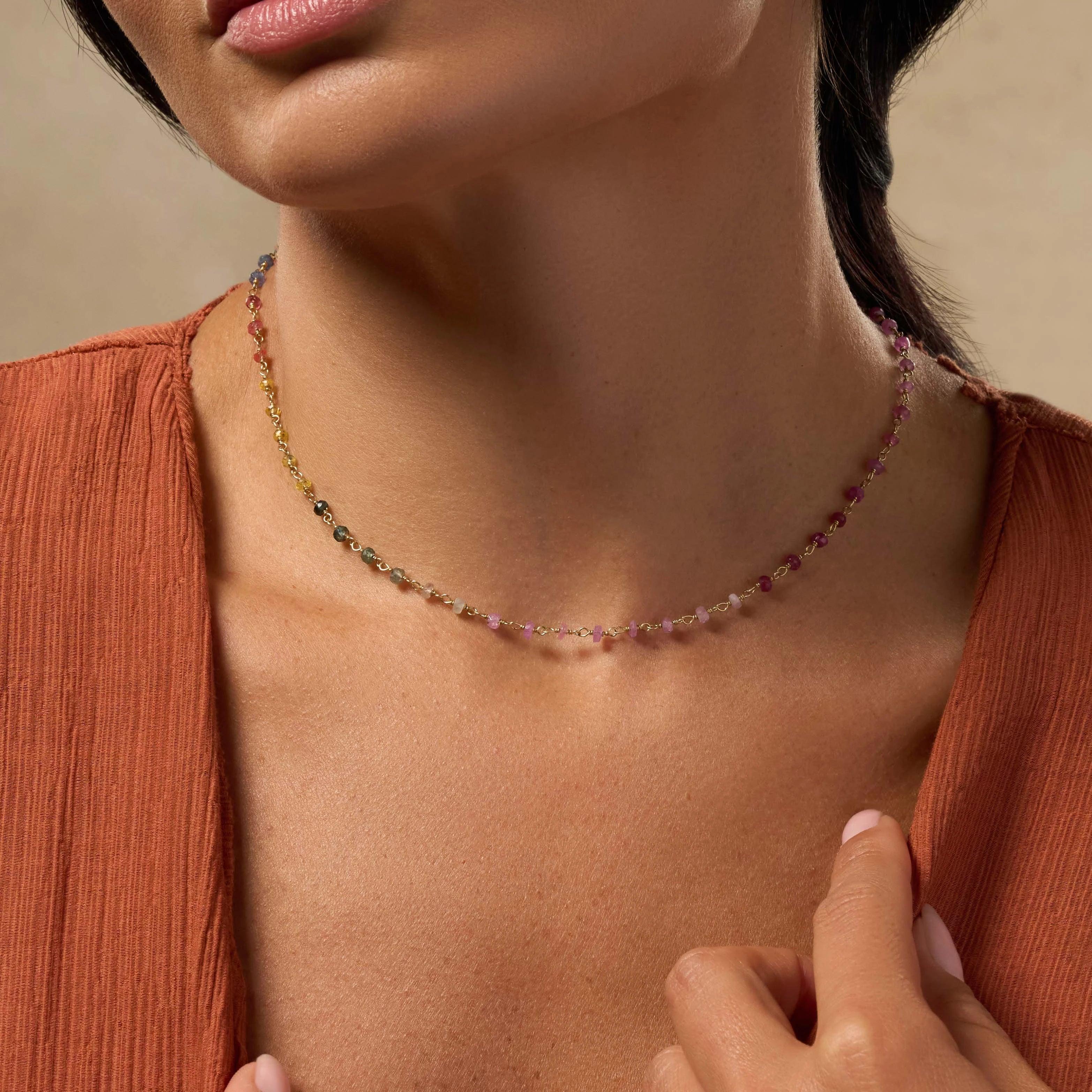 Intuitive Clarity Multi-Sapphire Necklace - Image 2