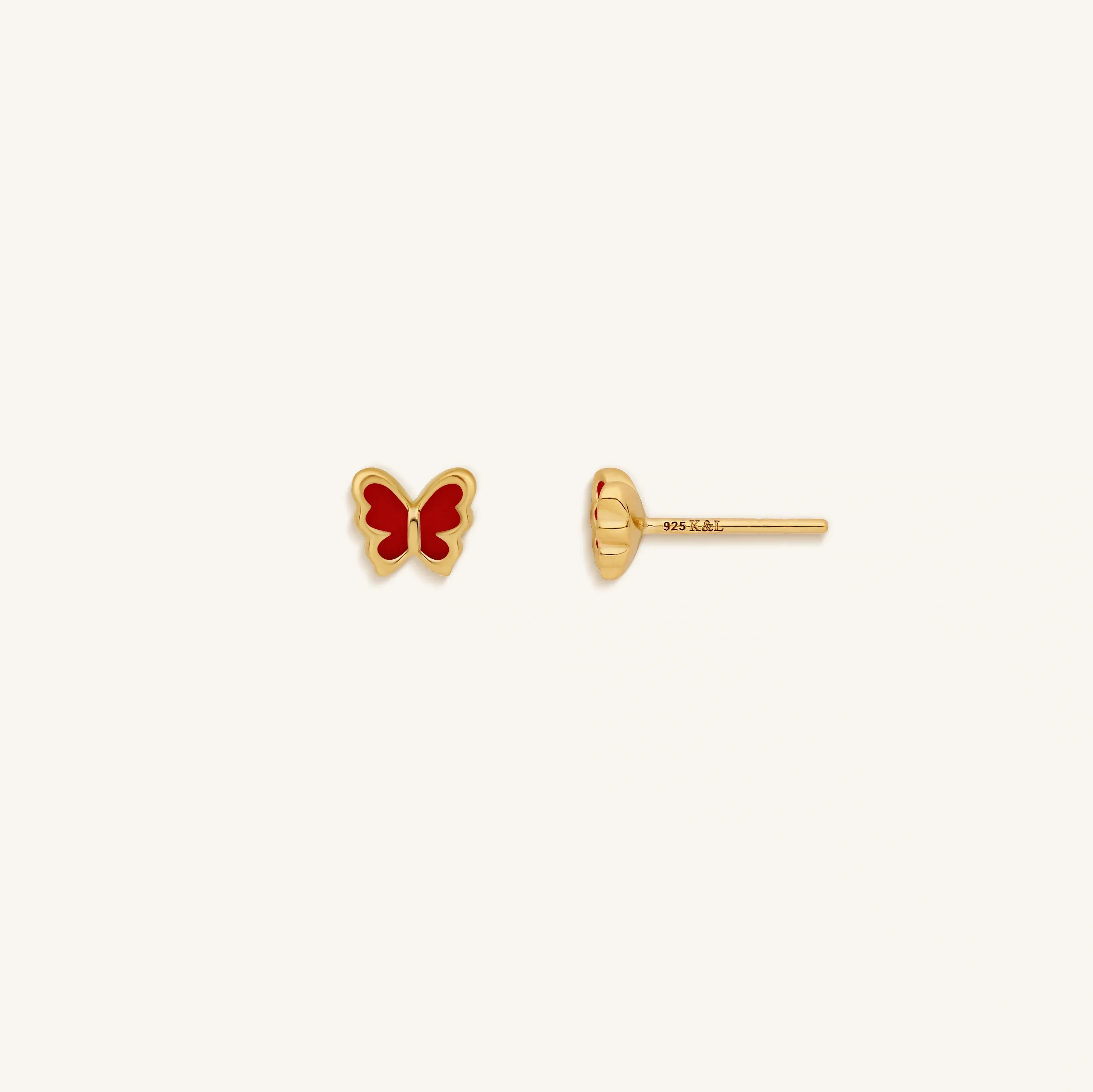 Joyful Freedom Red Butterfly Earrings - Image 3