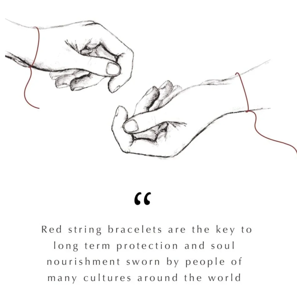 Joyful Journey - Gold Plated Chakra Red String Bracelet - Image 5