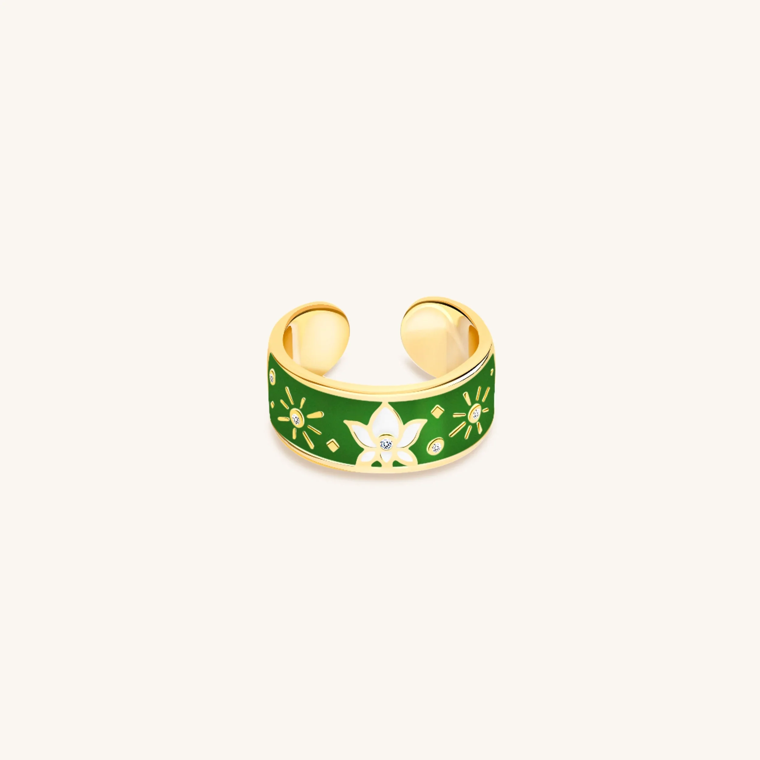 Joyous Light Diamond & Peridot Ring - Image 3