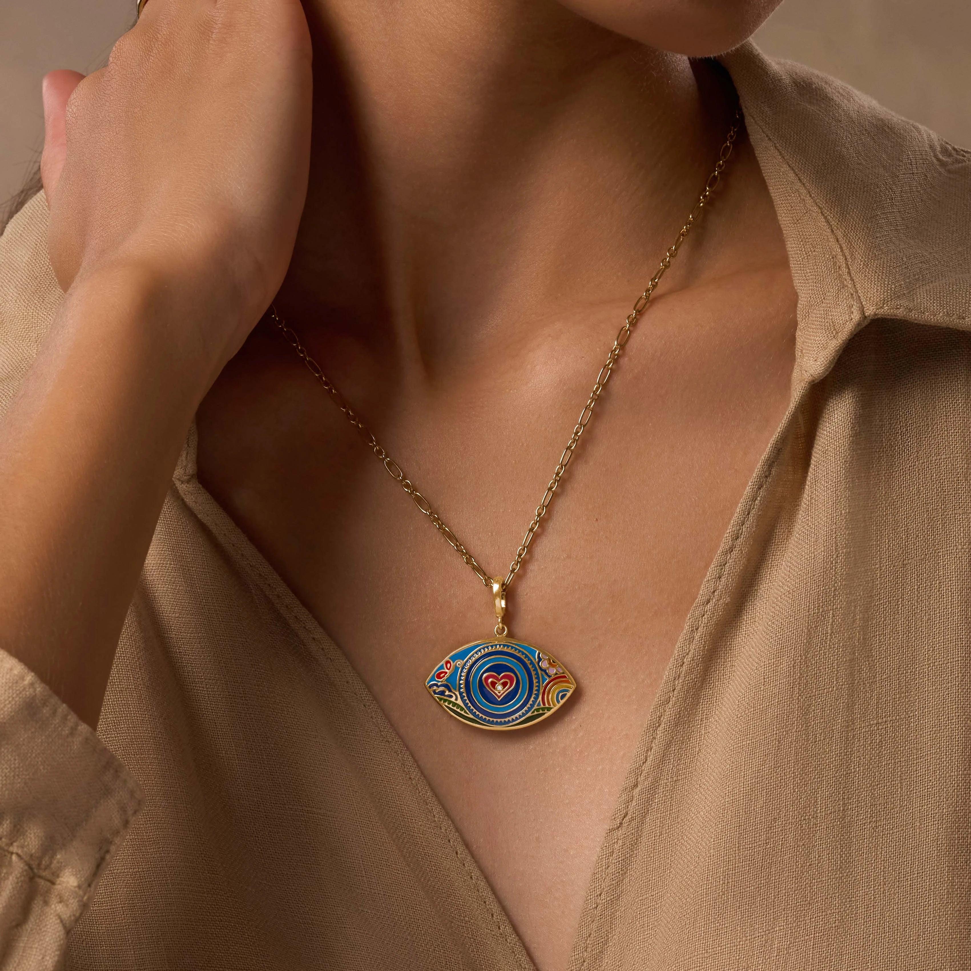 LIMITED EDITION: Kaleidoscope Visions Evil Eye Charm Necklace - Image 2