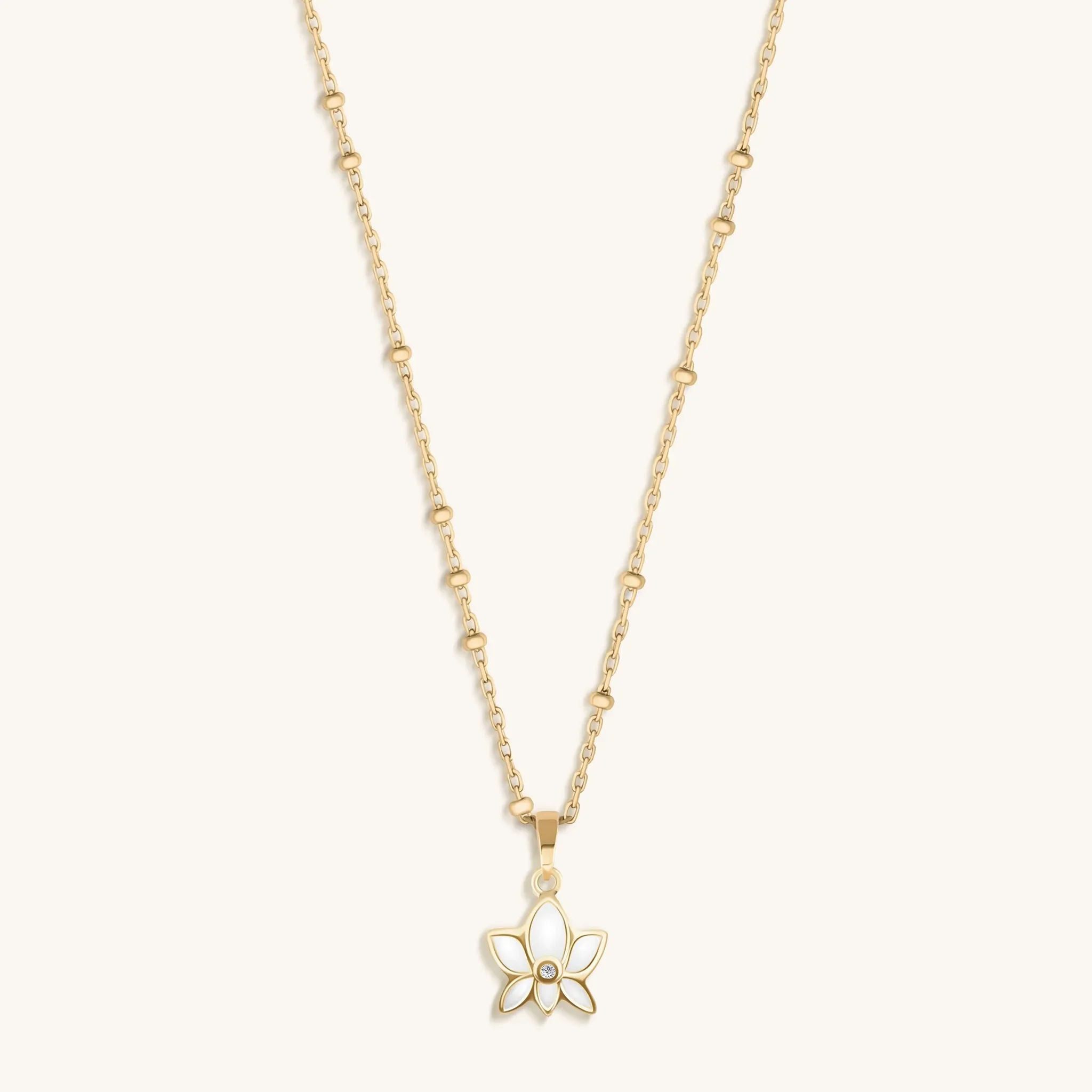 Life Bringer - 14K Gold Lotus Necklace - Image 3