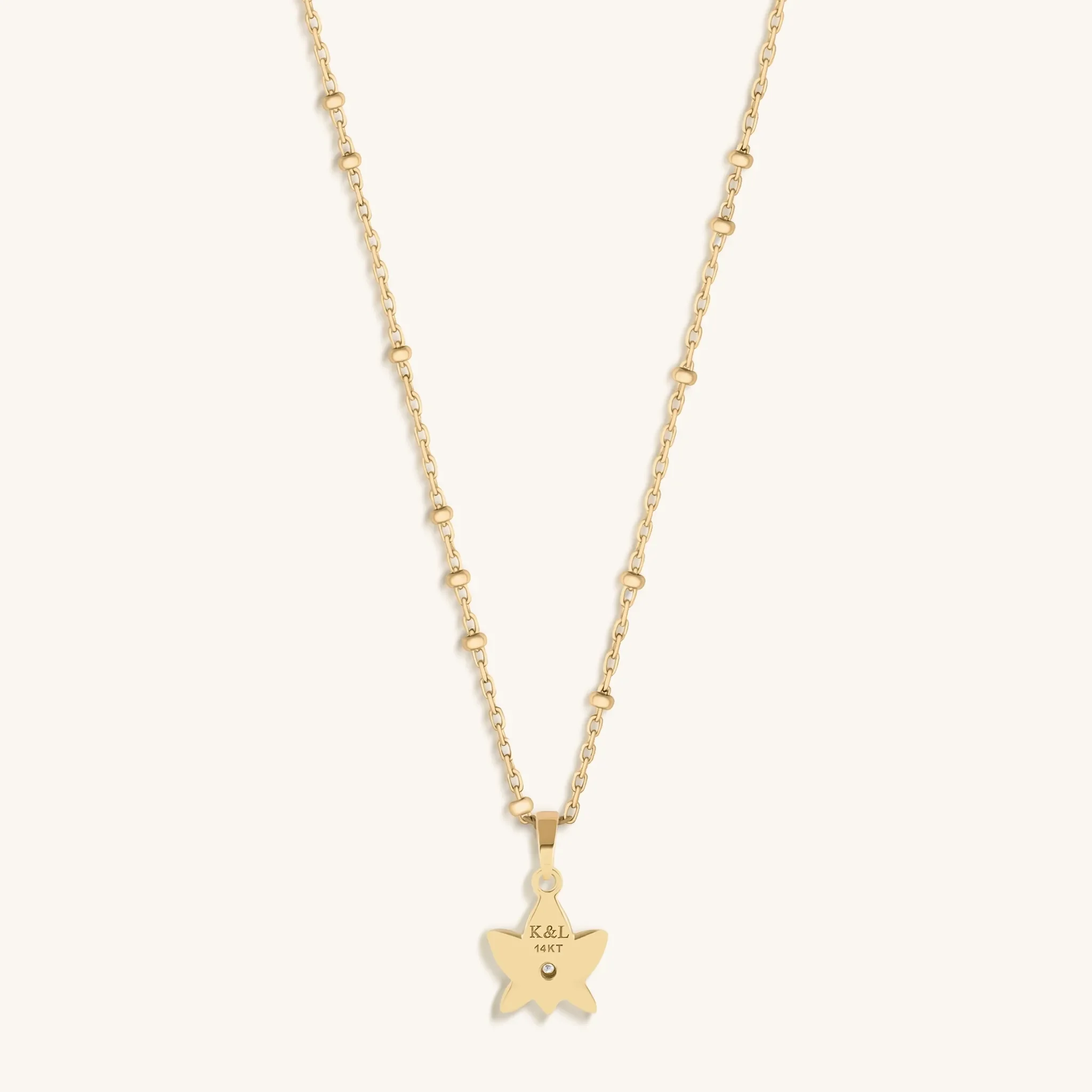 Life Bringer - 14K Gold Lotus Necklace - Image 4