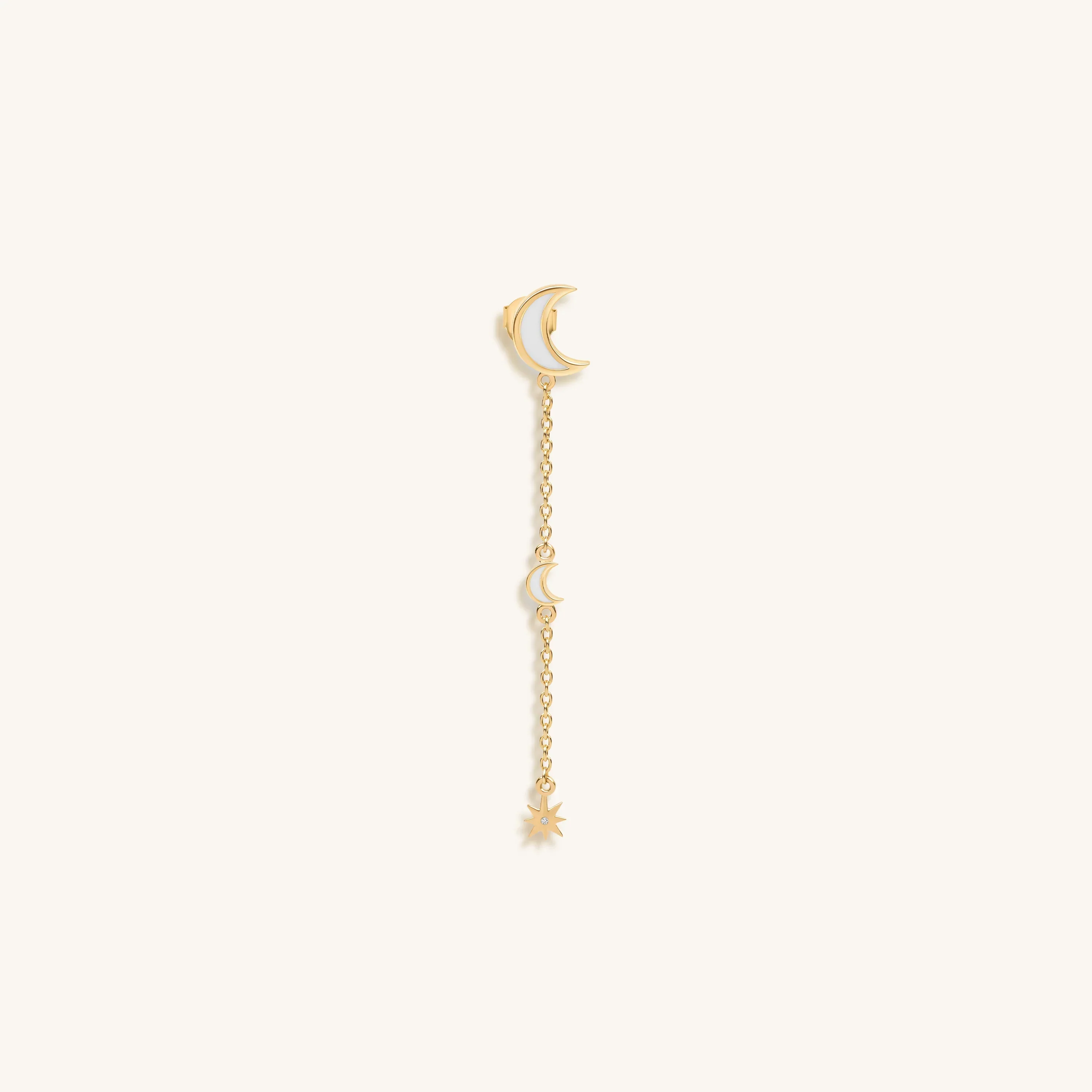 Light of Inspiration - Diamond Moon & Star Earring