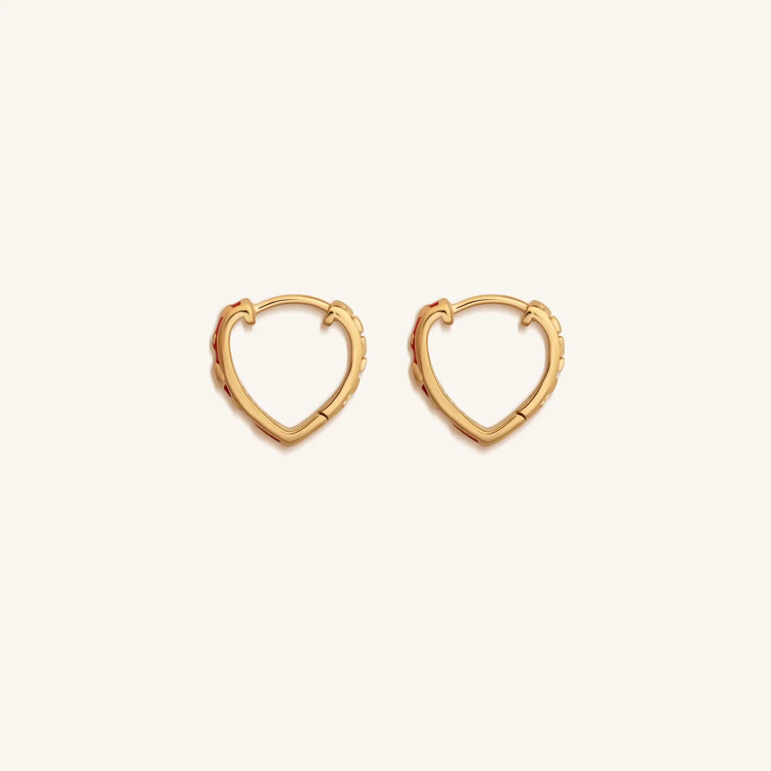 Limitless Love Gold Heart Hoop Earrings - Image 5