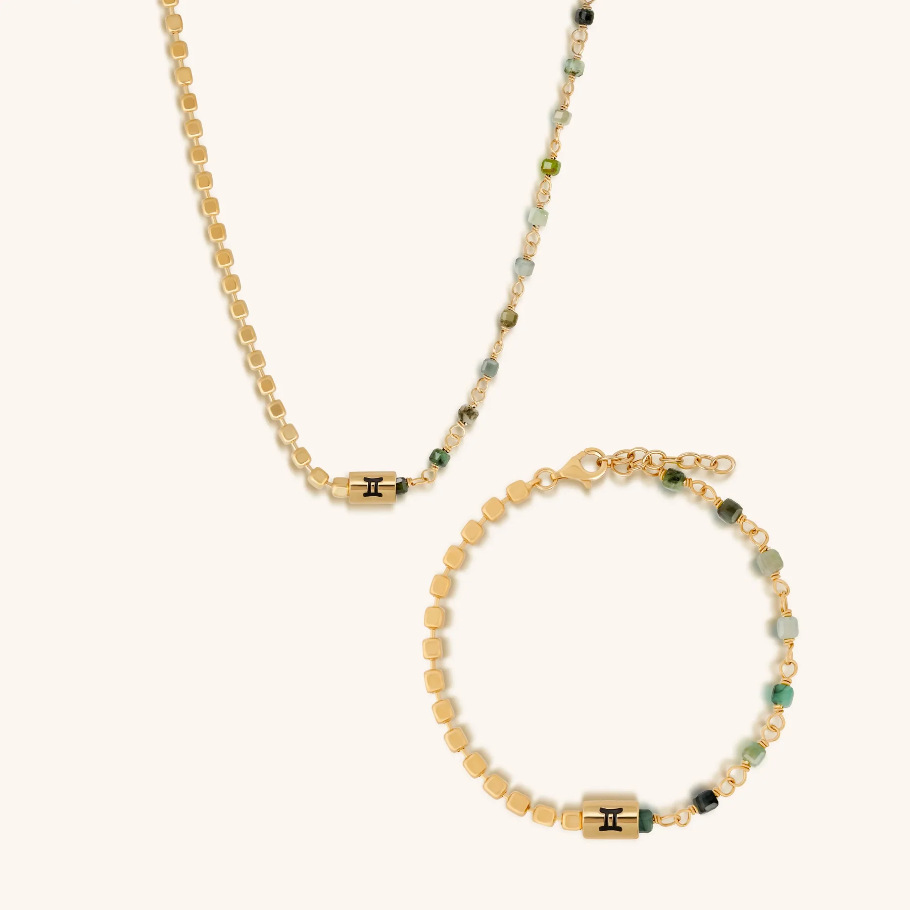 Lively Essence Gemini Emerald Jewelry Set