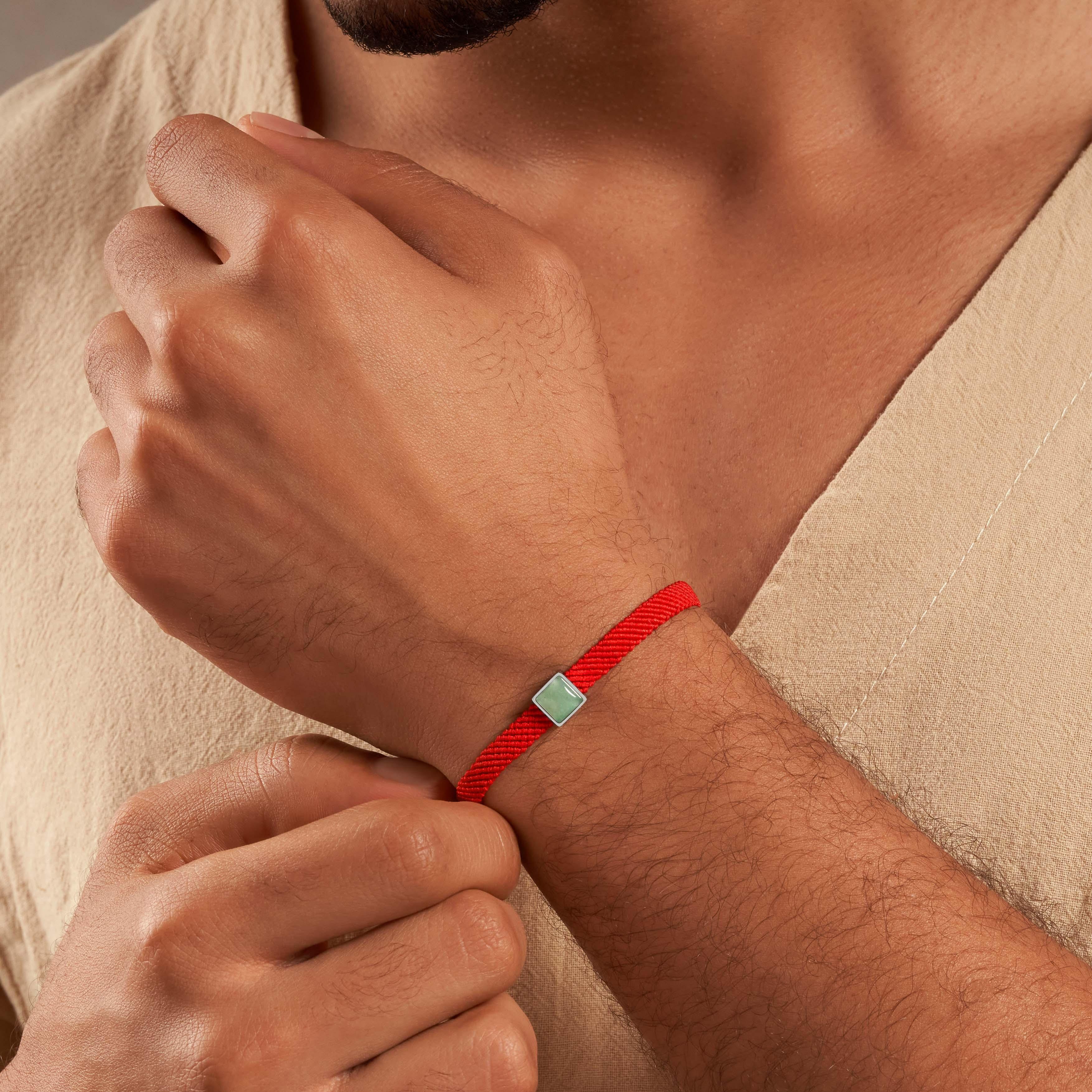 Living Essence - Jade Red String Bracelet - Image 4