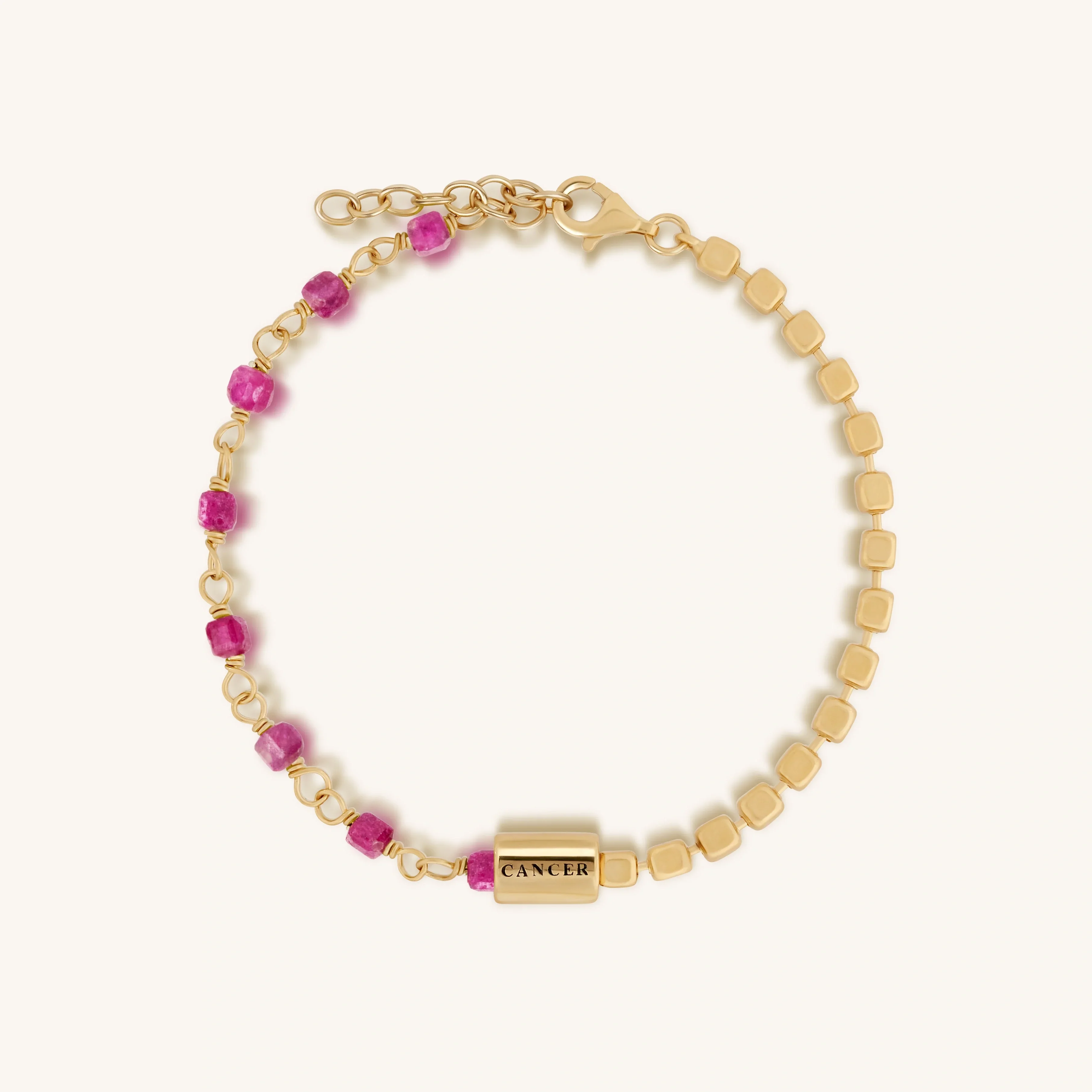 Loyal Heart Ruby Cancer Bracelet - Image 3