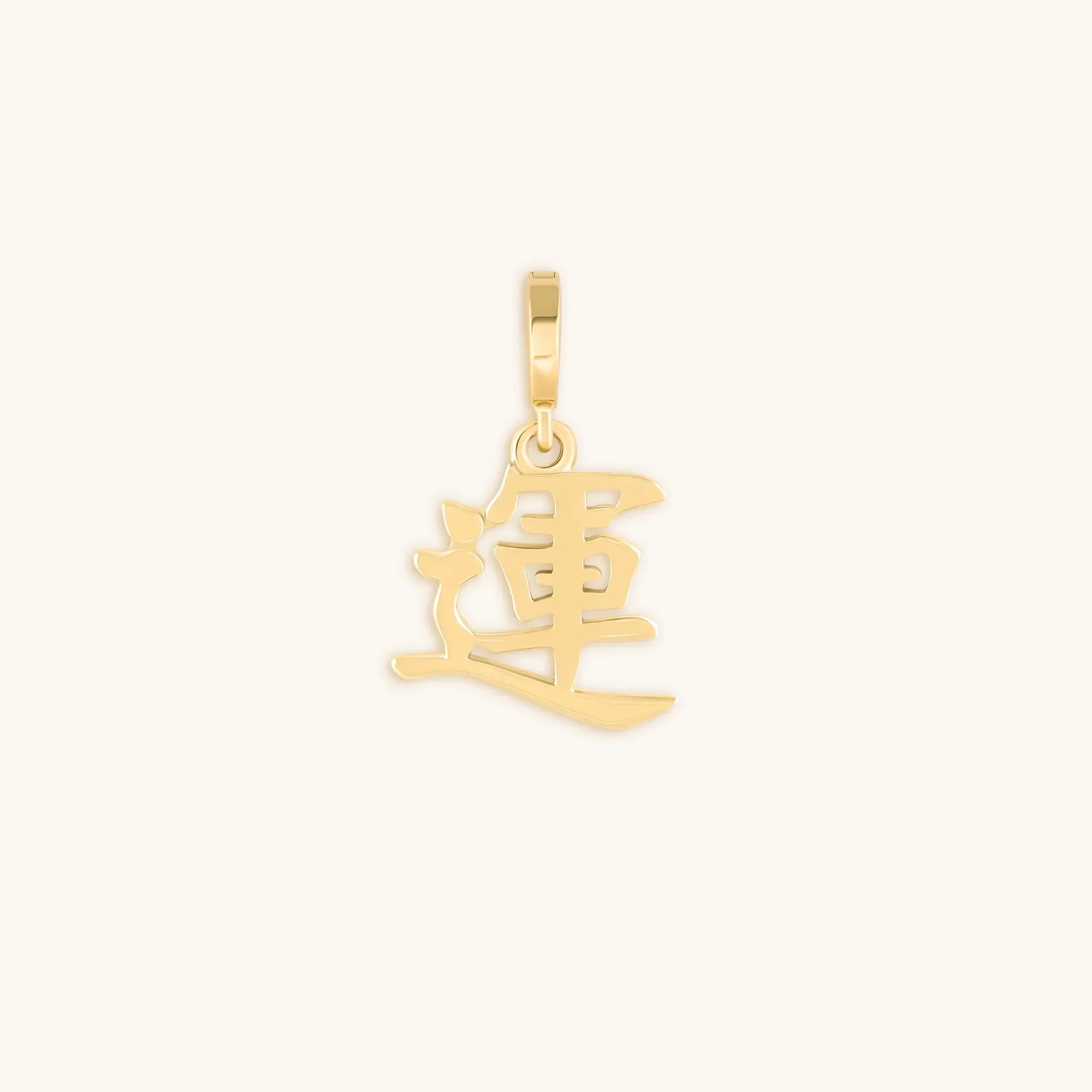 Prosperity & Abundance Kanji “Lucky” Gold Charm