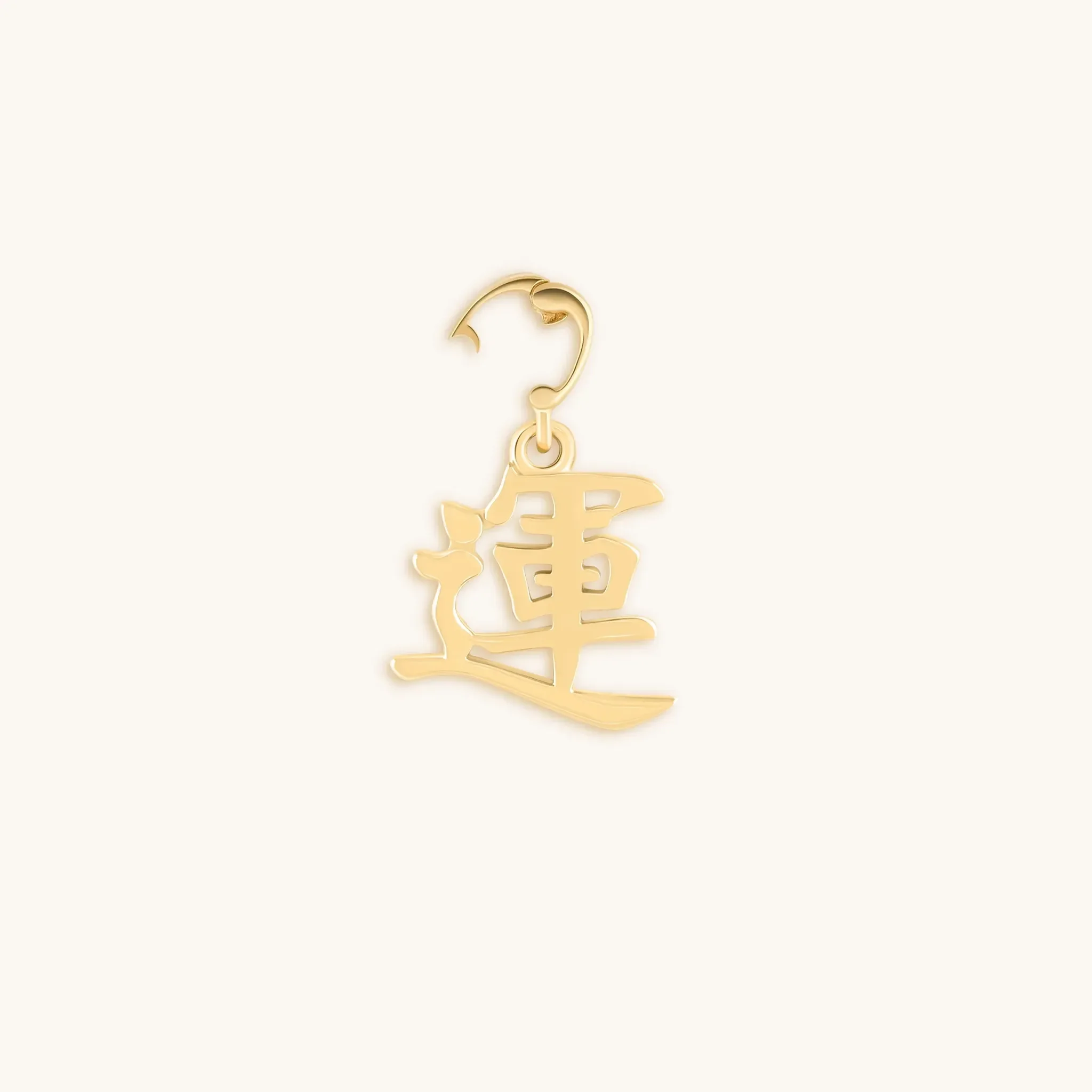Prosperity & Abundance Kanji “Lucky” Gold Charm - Image 3