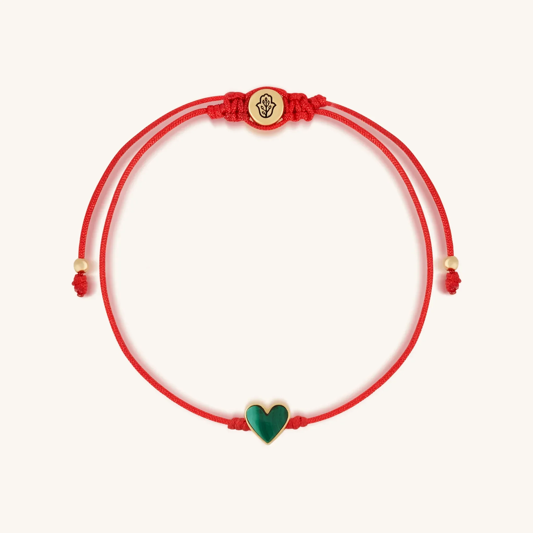 Lucky in Love - Malachite Red String Bracelet