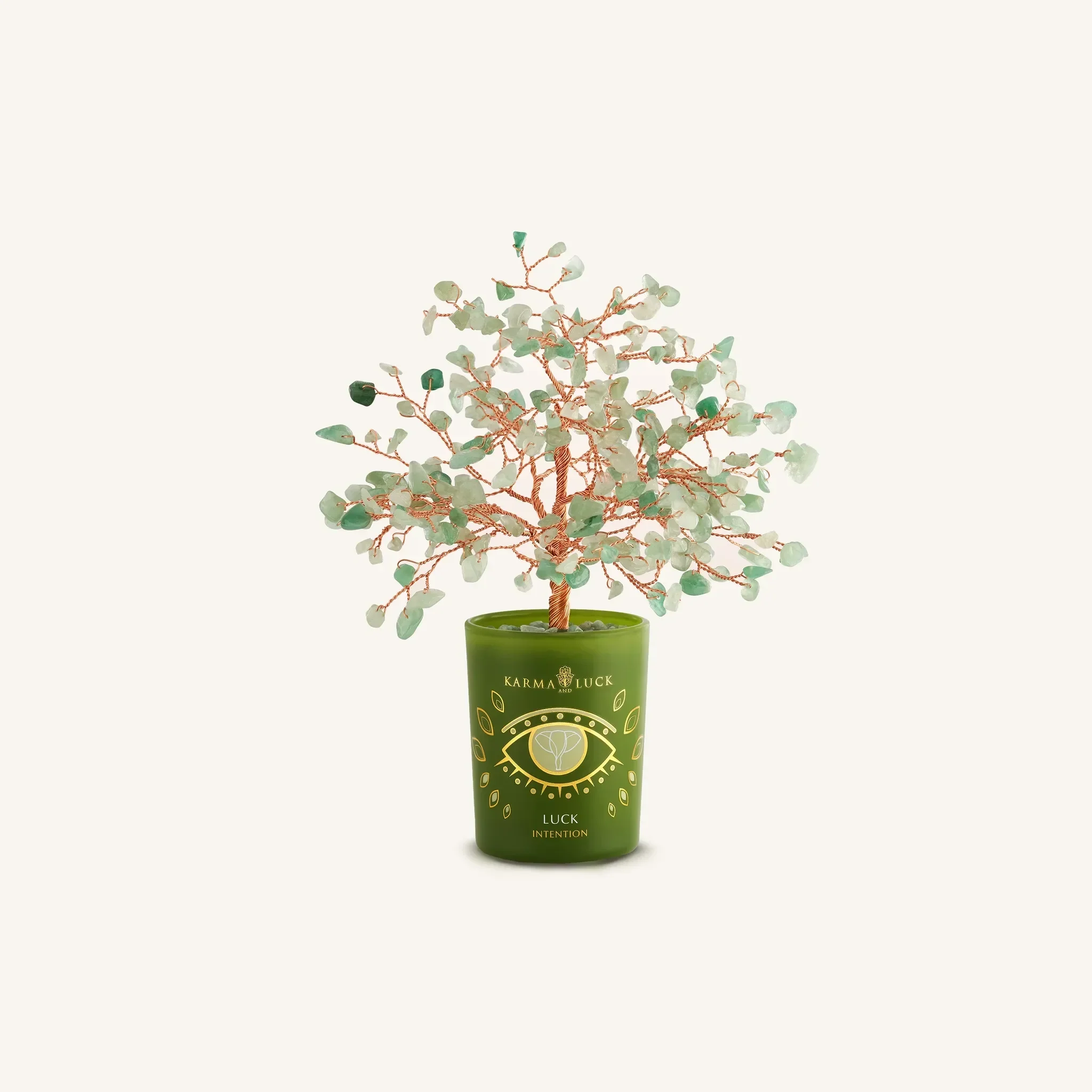 Lucky Invitation Glass Potted Jade Tree of Life