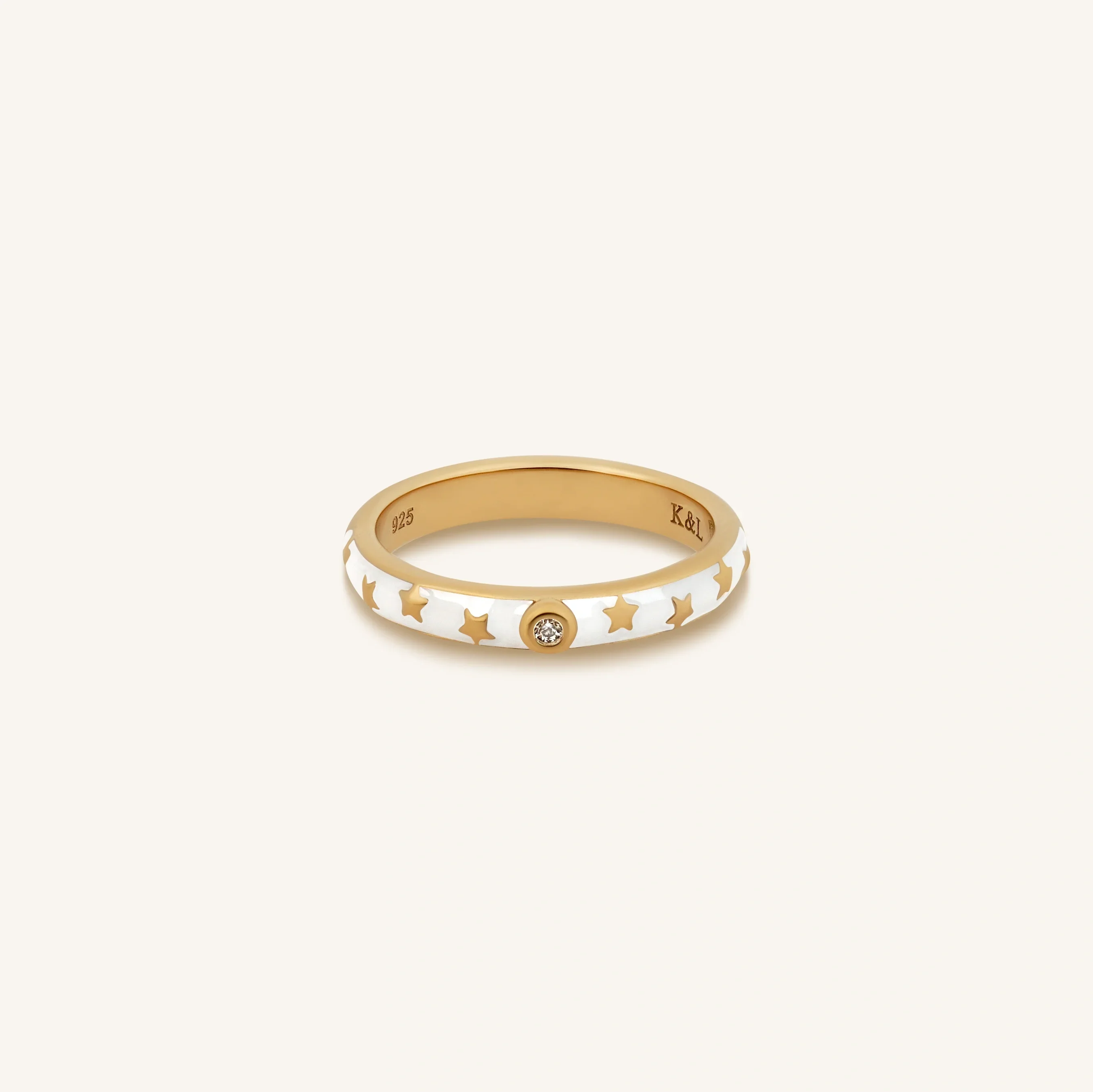 Luminous Aura Gold Stars Ring