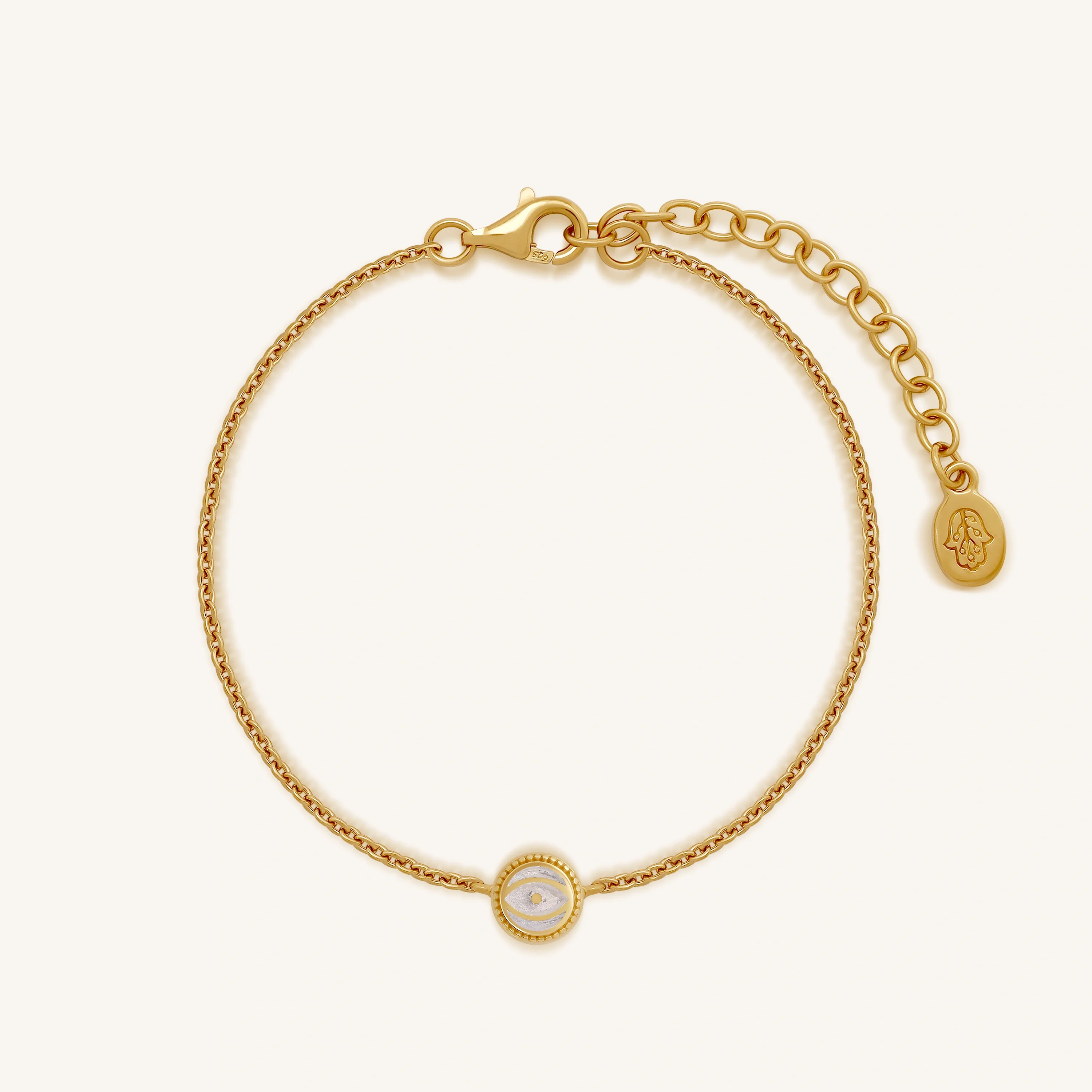 Luminous Clarity - White Quartz April Birthstone Gold Bracelet