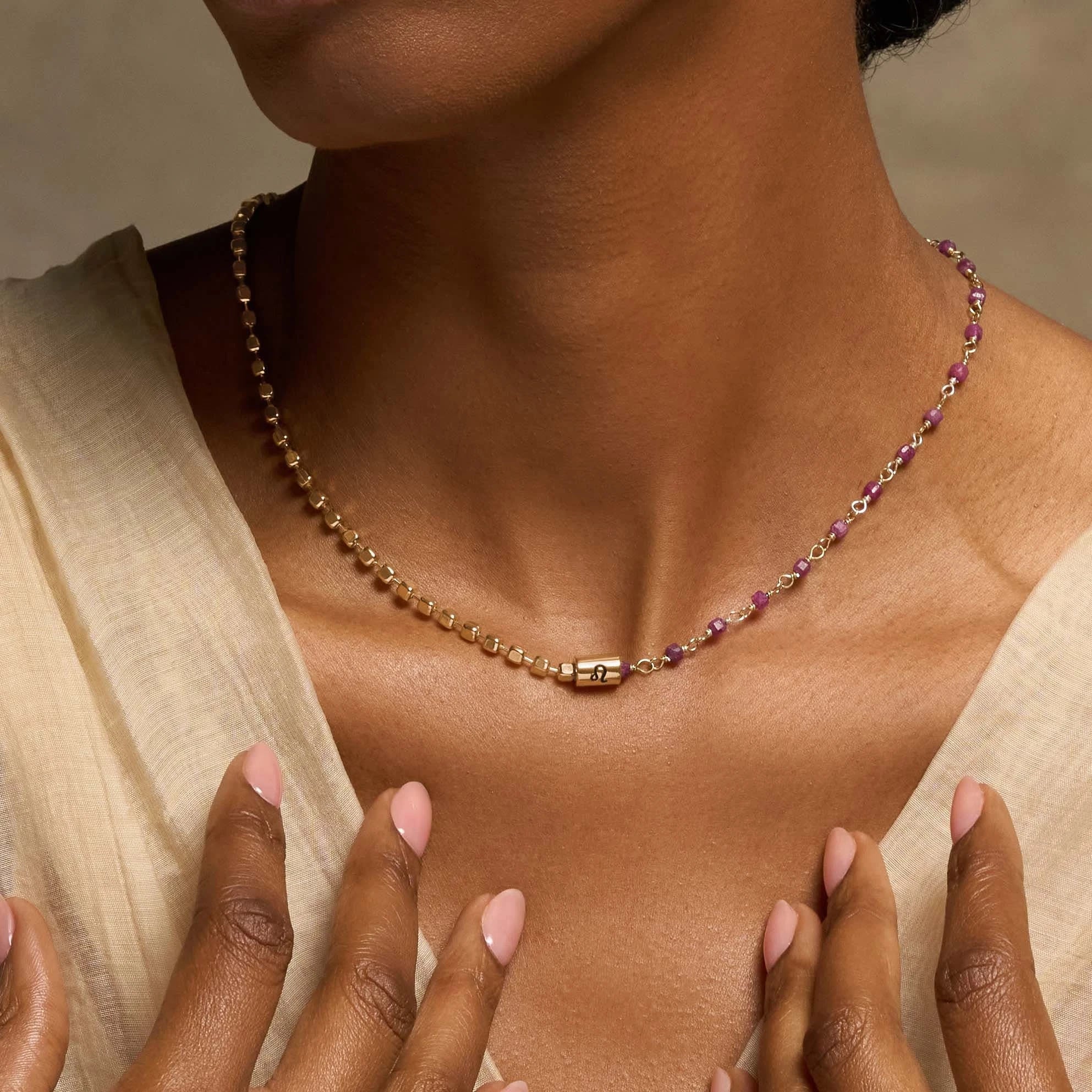 Majestic Flame Leo Ruby Jewelry Set - Image 2