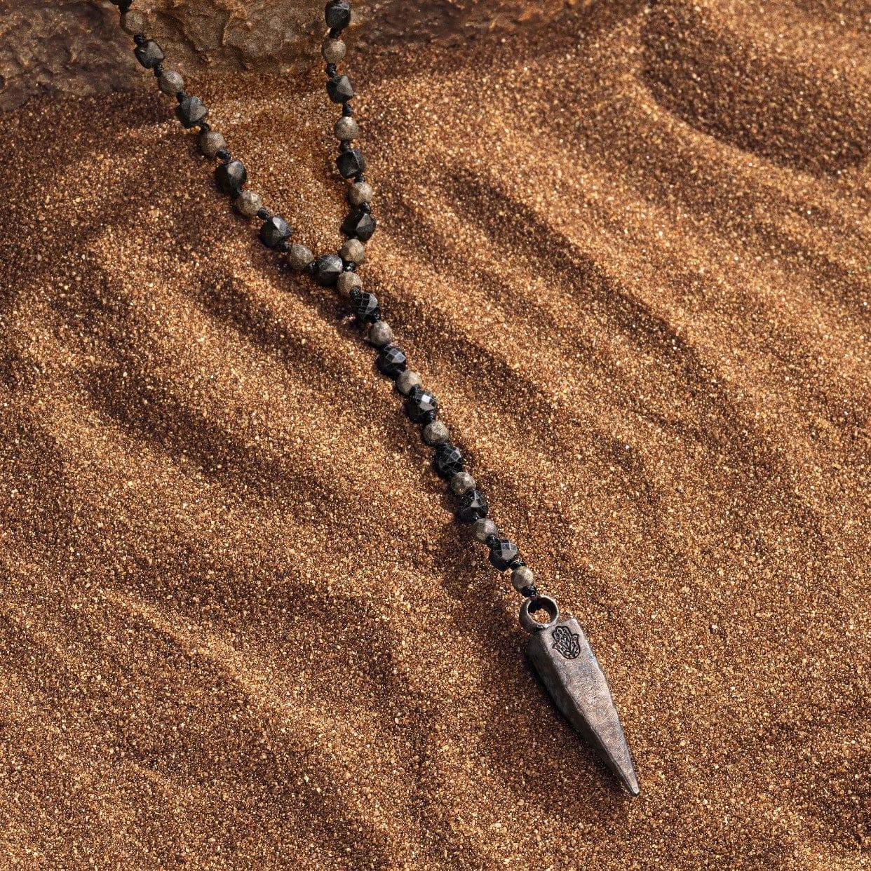 Manifest Improvement - Pyrite Onyx Multi Symbol Pointer Necklace