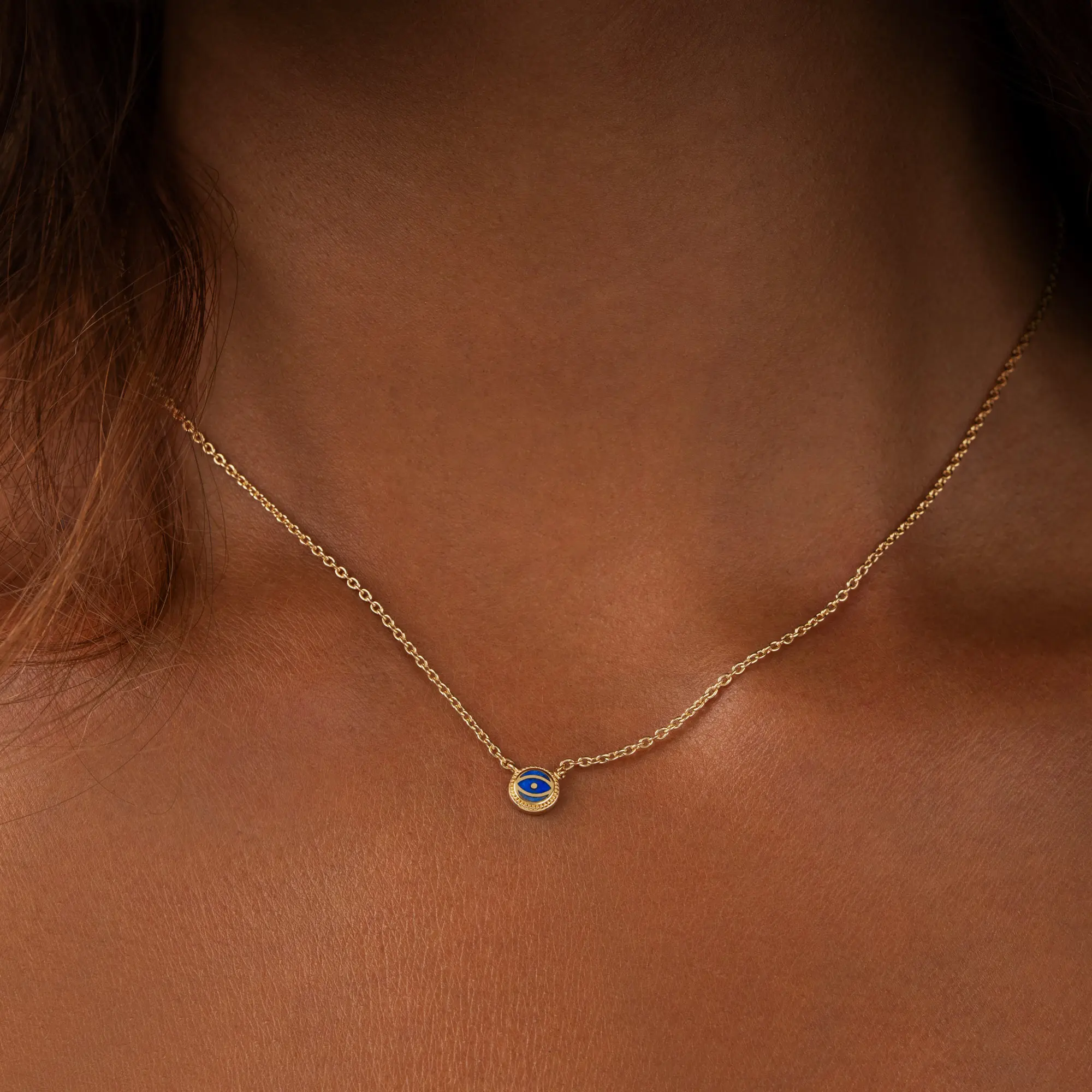 Midnight Horizon - Lapis September Birthstone Gold Necklace - Image 2