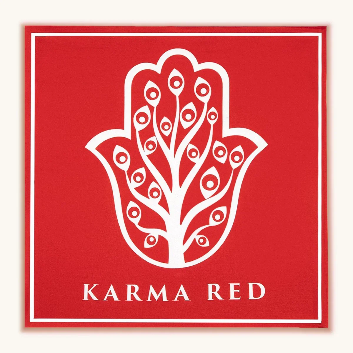 Mighty Protector - Cotton Voile Red Hamsa Pet Bandana