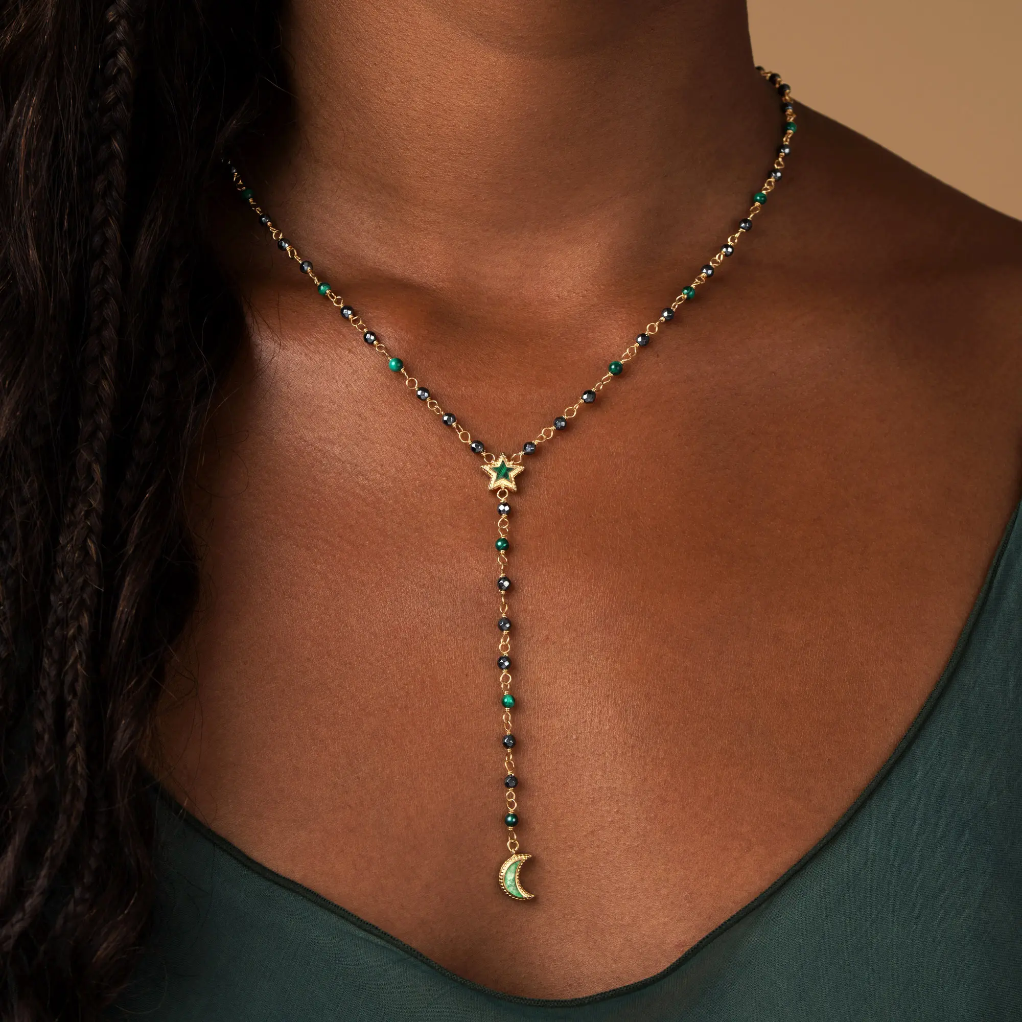 Moonlit Serenity Moon & Star Necklace - Image 2