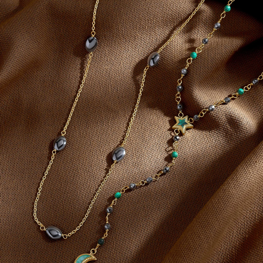 Moonlit Serenity Moon & Star Necklace - Image 5