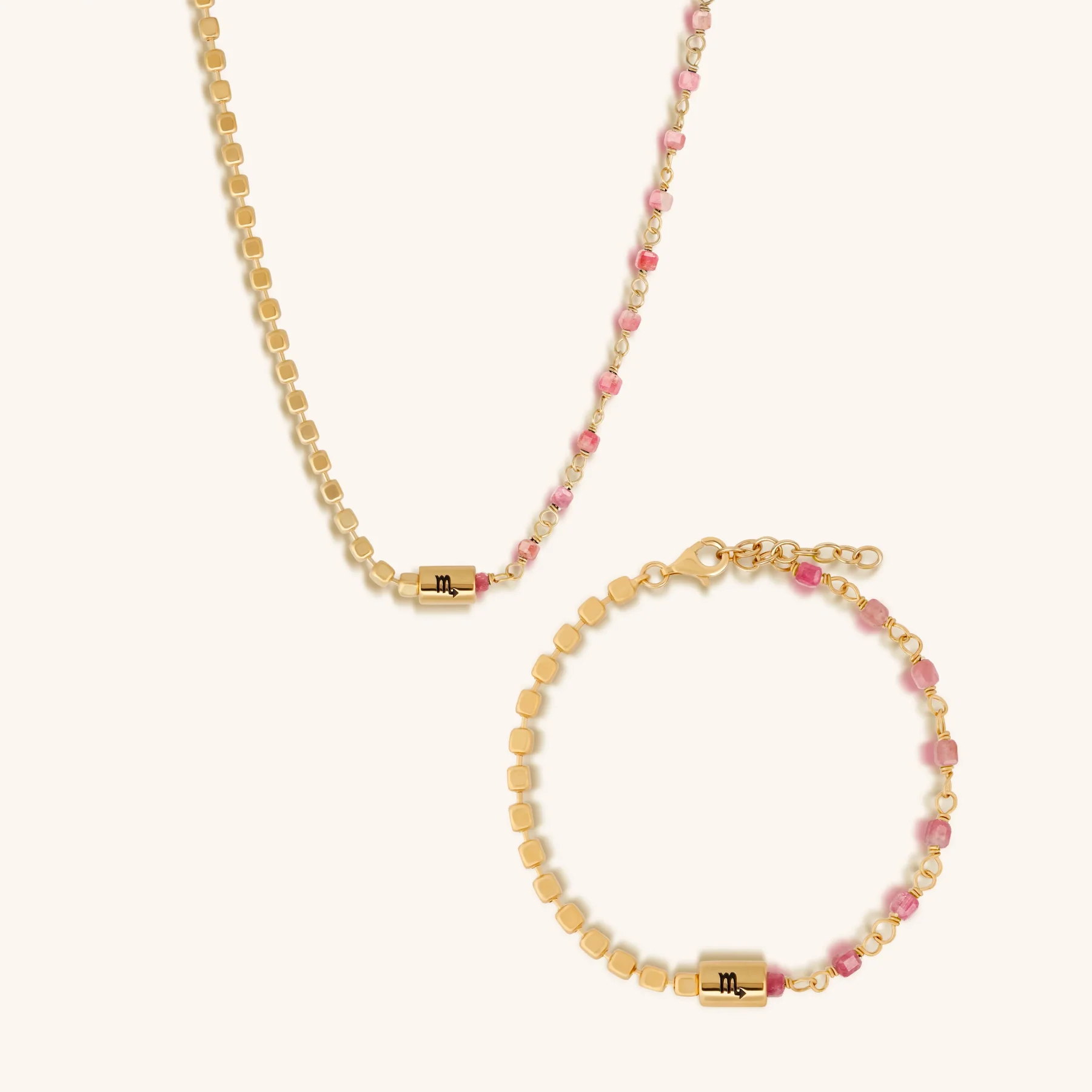 Mystic Depths Scorpio Pink Tourmaline Jewelry Set