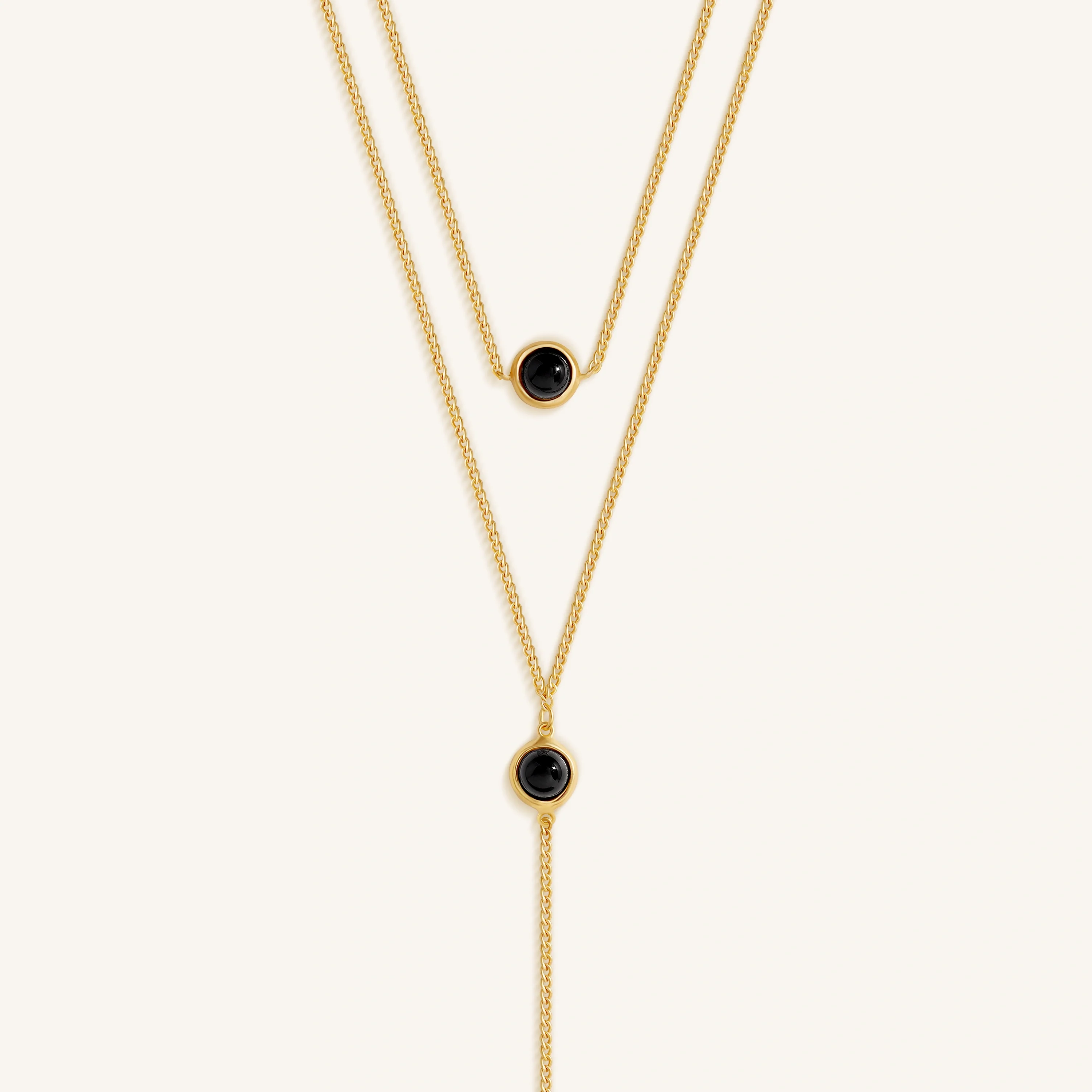 Mystic Drift Onyx Lariat Necklace - Image 3