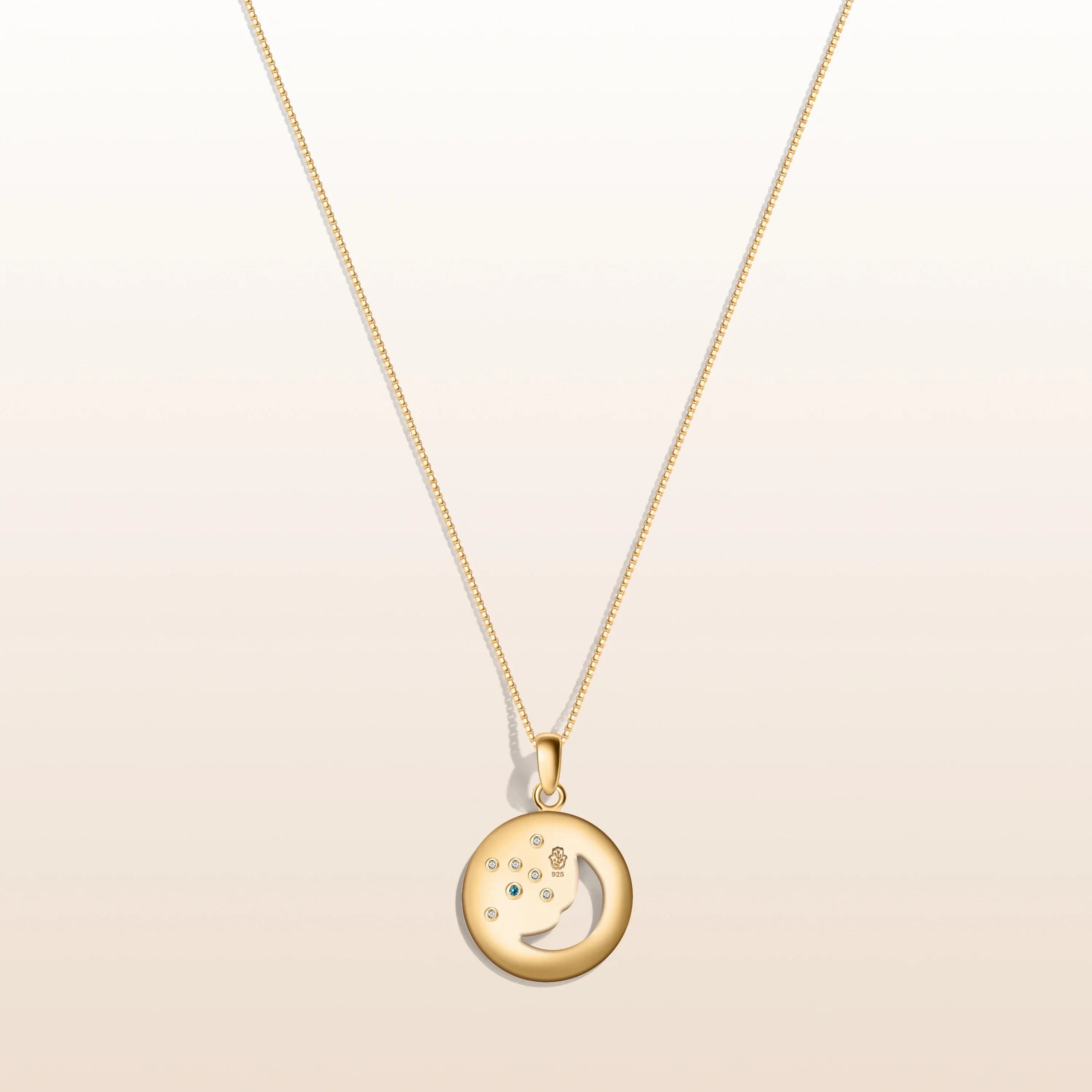 Nocturnal Power - Black Enamel Moon & Stars Necklace - Image 4