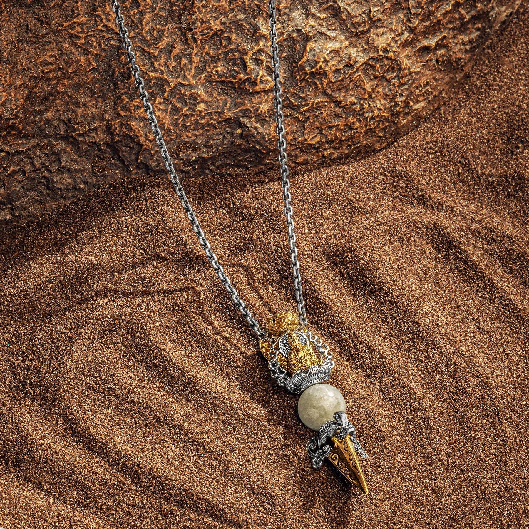 Nurturing Protector - Cobra Buddha Jade Pendant Necklace