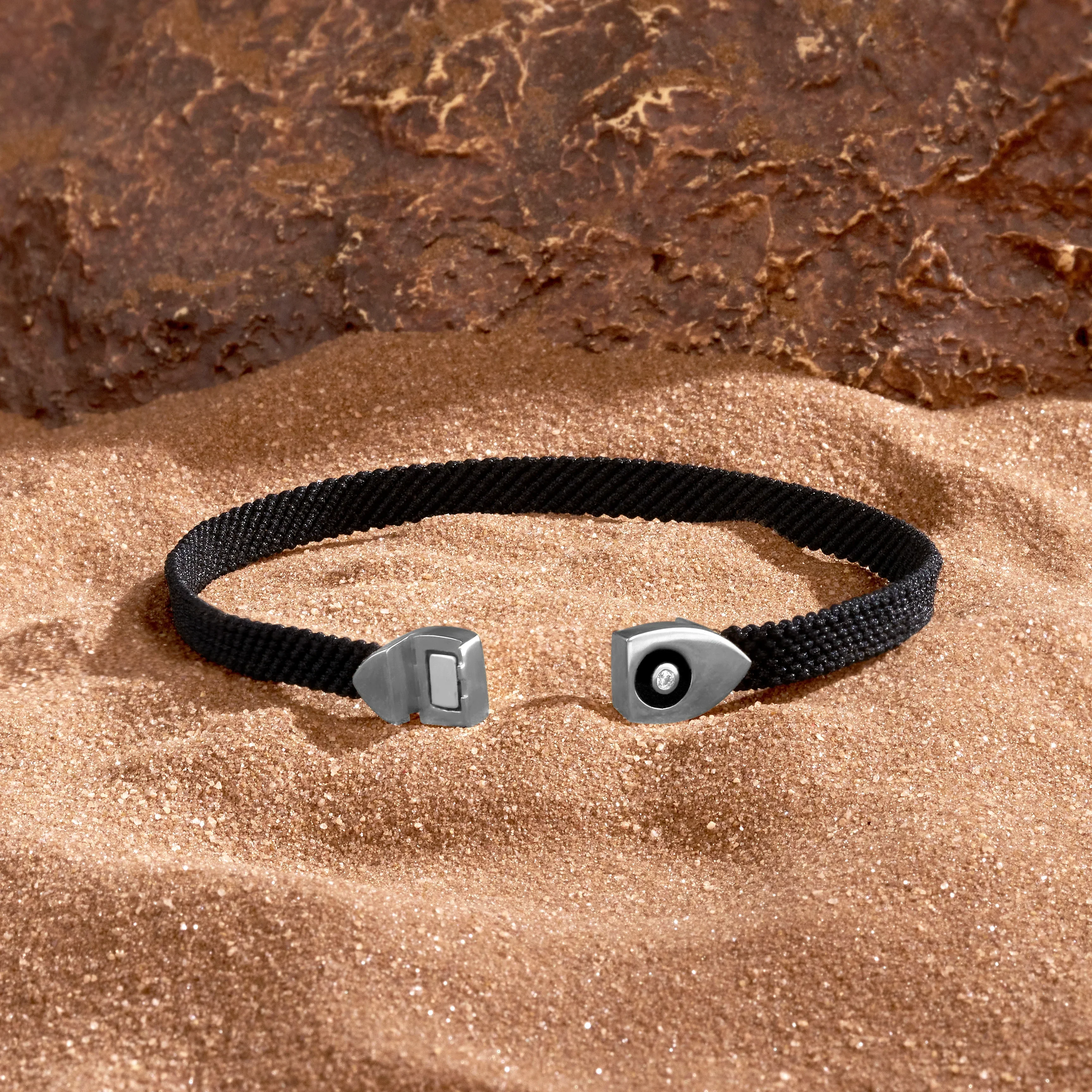 Opulent Security Men’s Evil Eye Black String Bracelet - Image 4