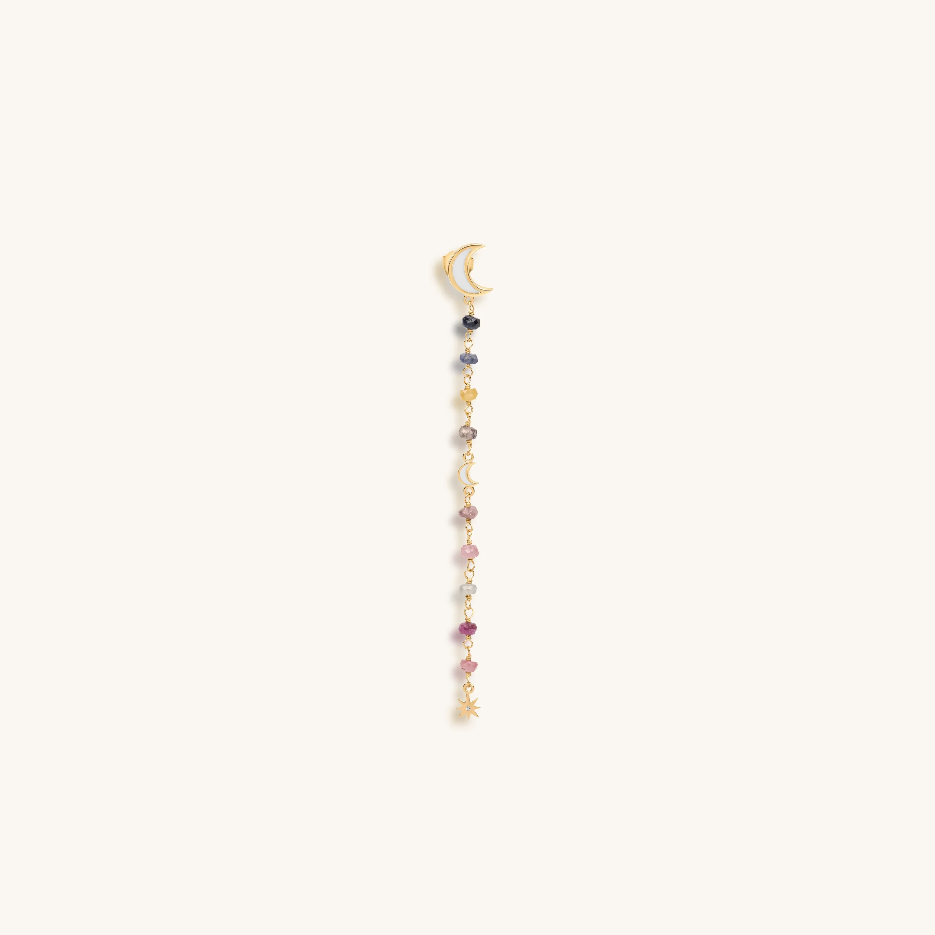 Otherworldly Opulence - Sapphire Moon & Star Earring